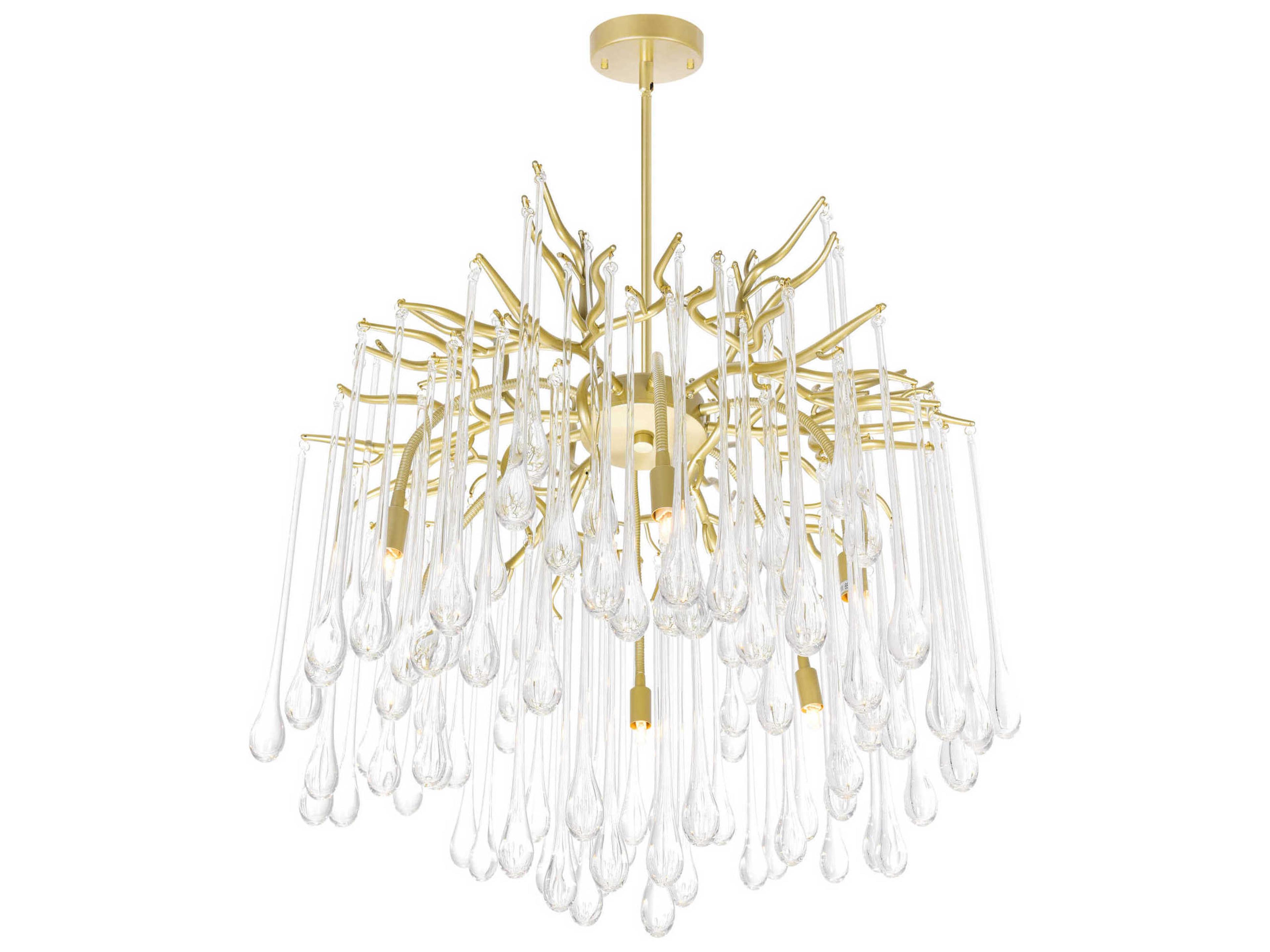 CWI Lighting Anita 6-Light Gold Leaf Chandelier
