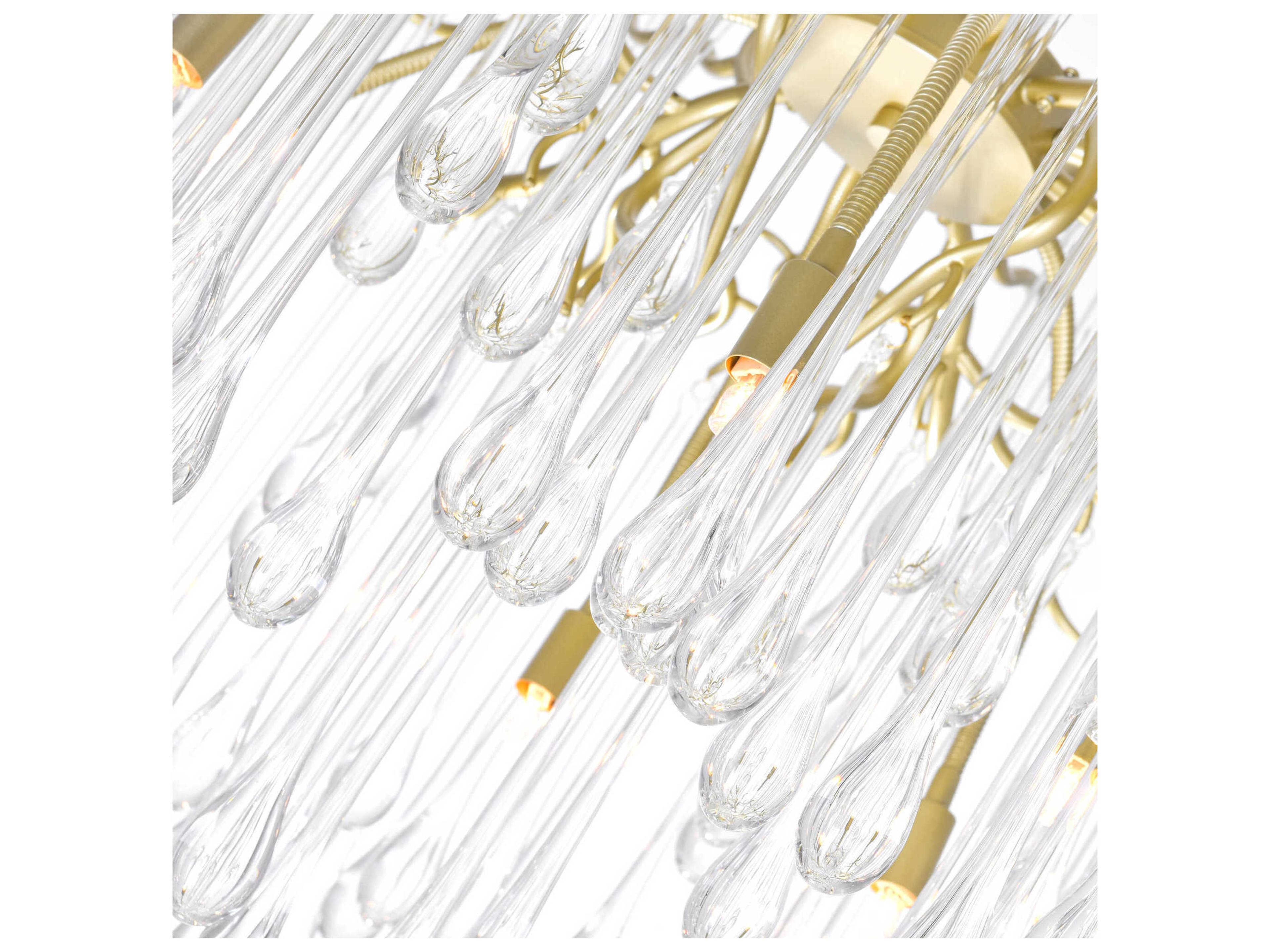 CWI Lighting Anita 6-Light Gold Leaf Chandelier