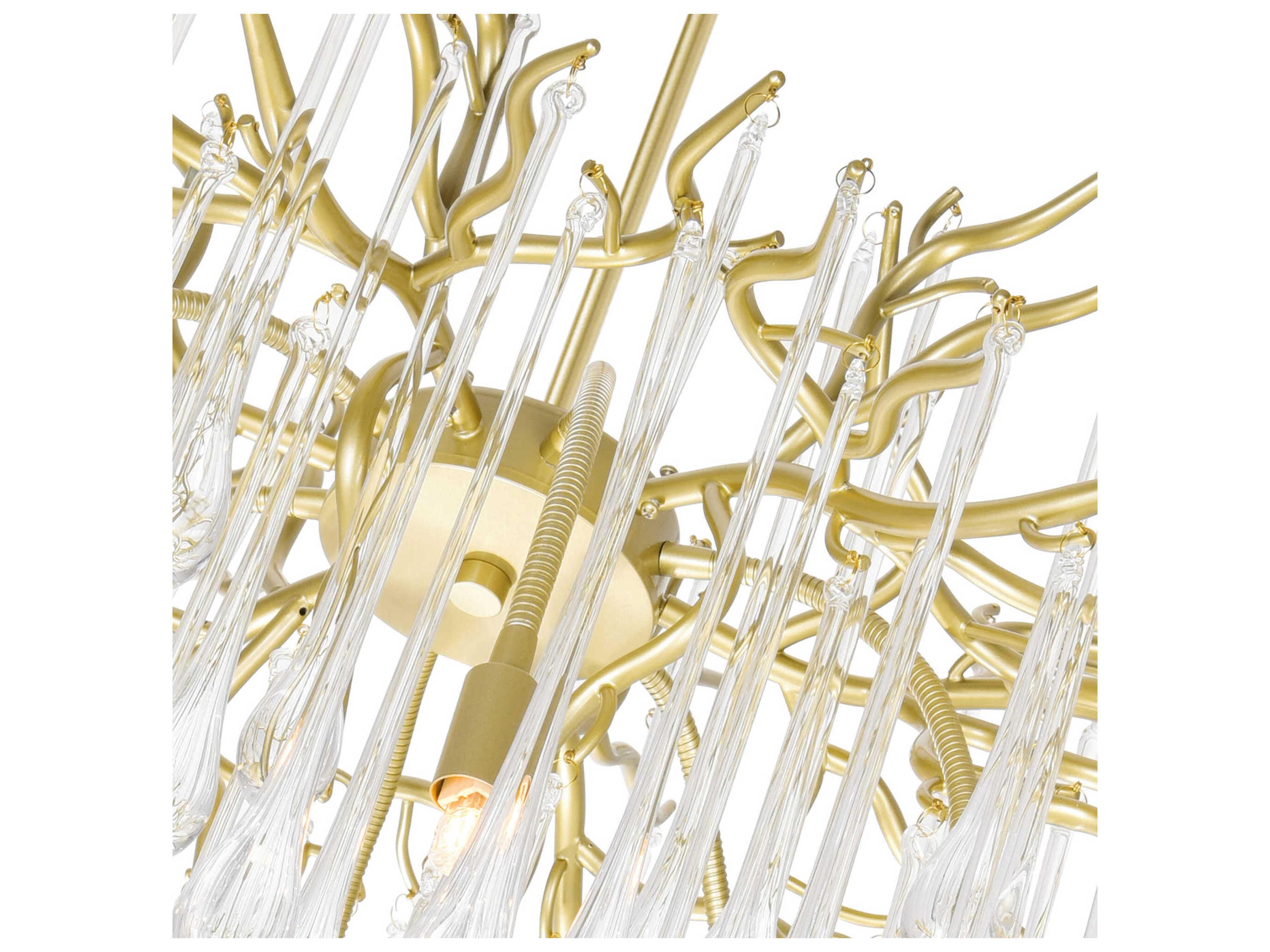 CWI Lighting Anita 6-Light Gold Leaf Chandelier