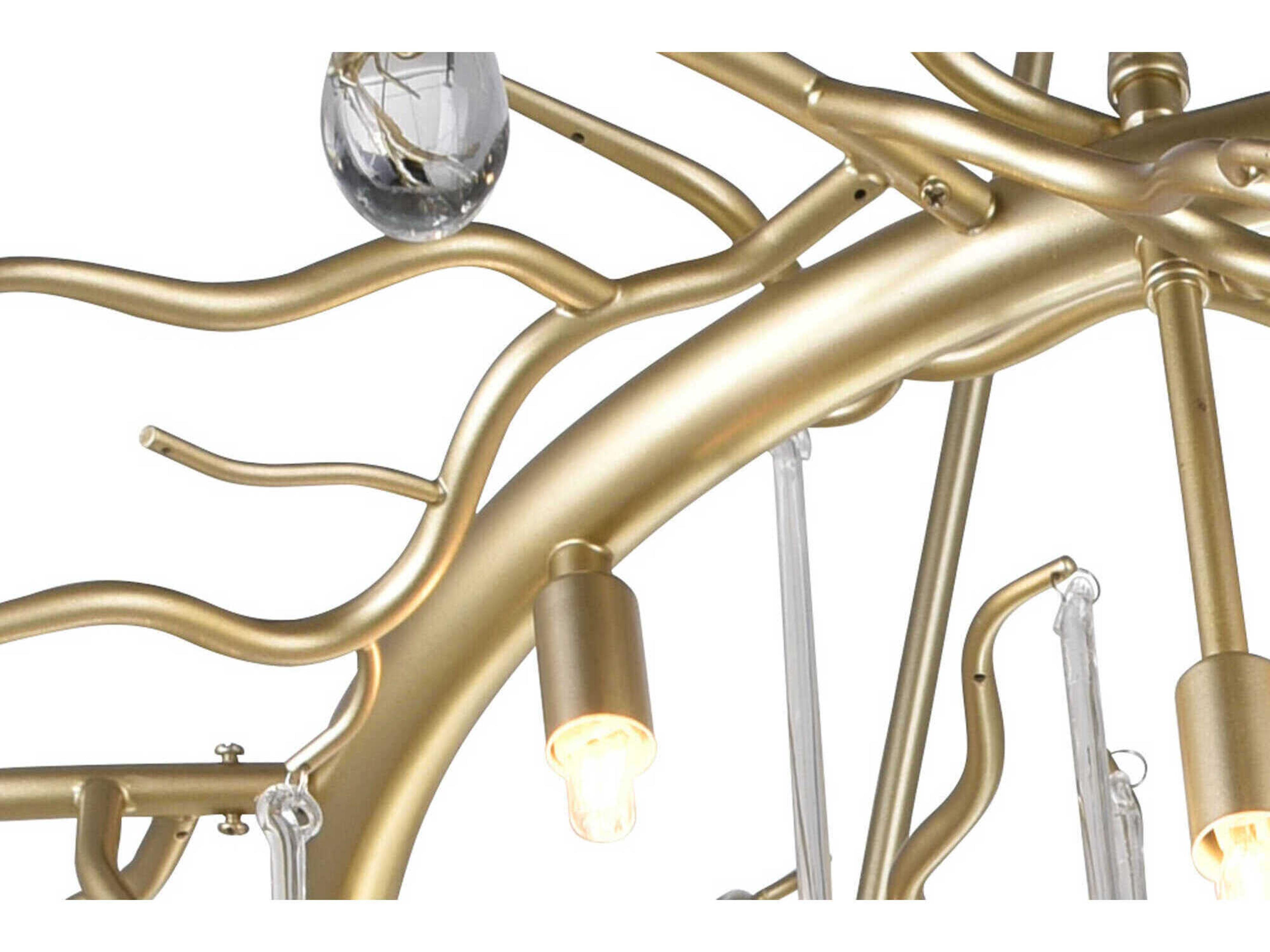 CWI Lighting Anita 12-Light Gold Leaf Chandelier