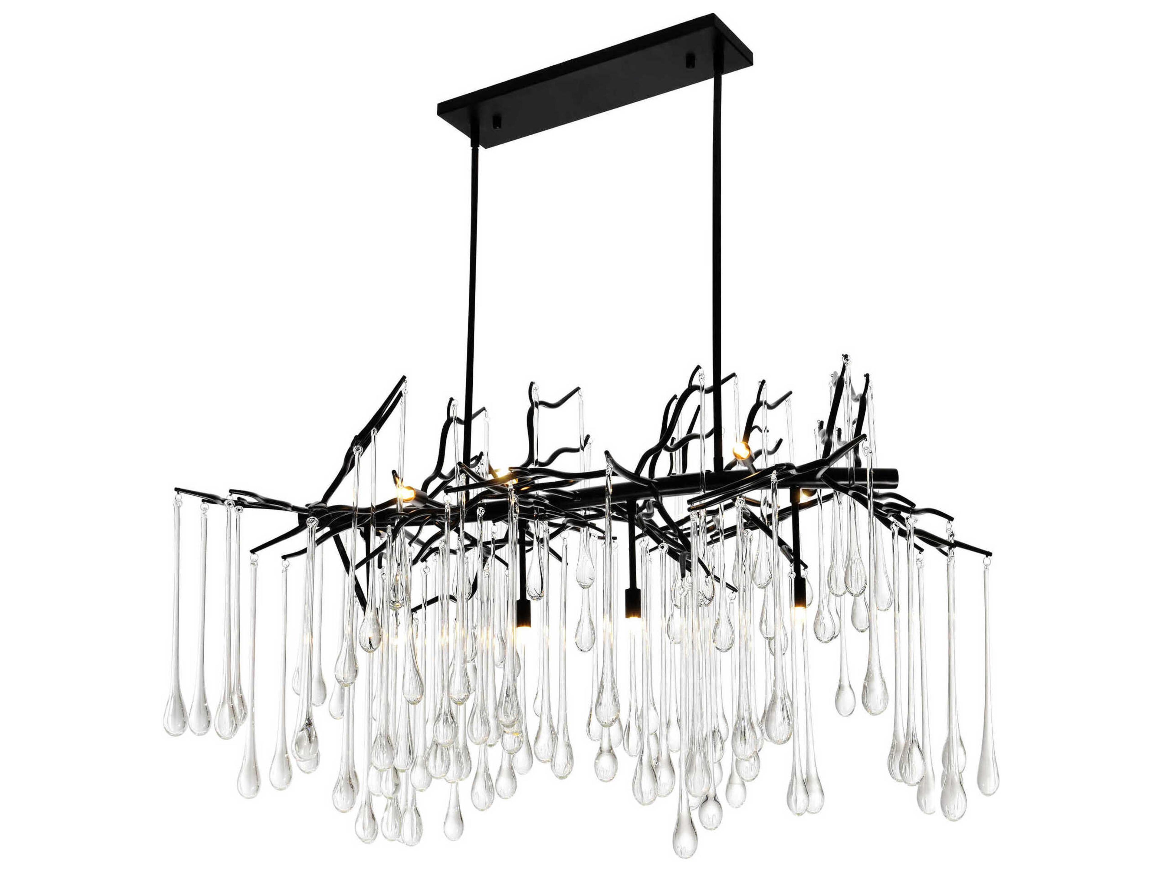 Anita 10-Light Chandelier Black Sculptural Branching