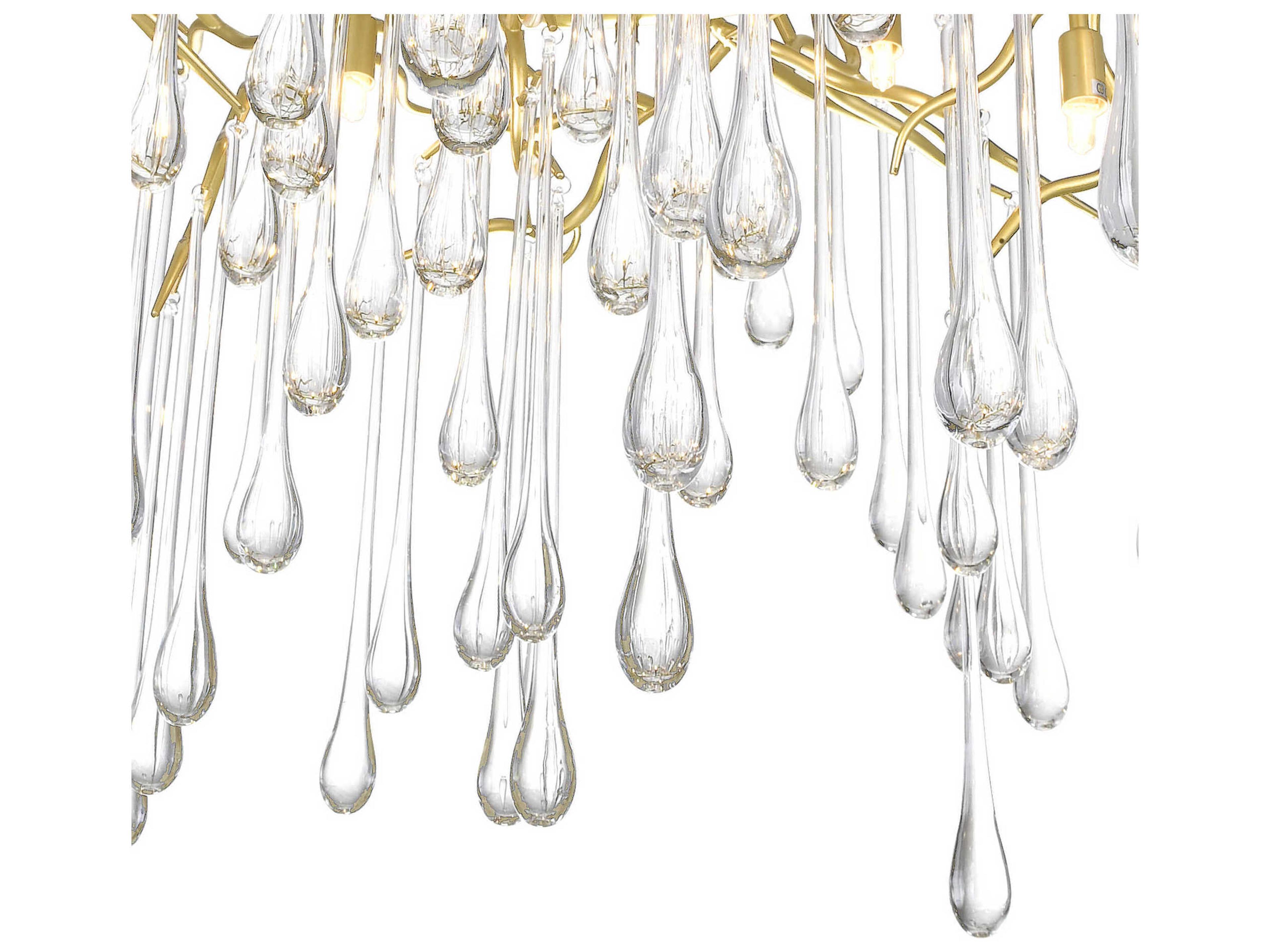 CWI Lighting Anita 10-Light Gold Leaf Island Pendant