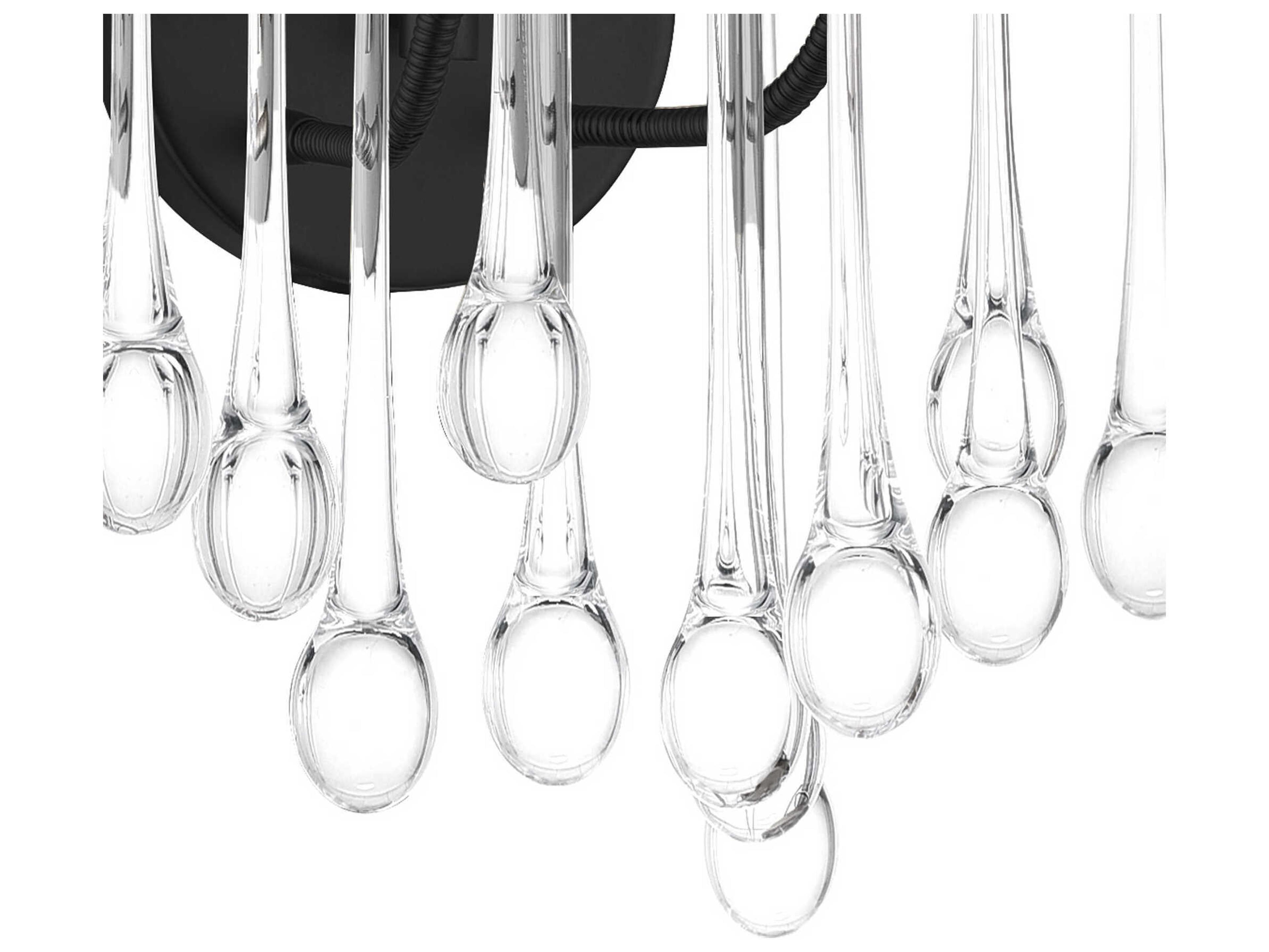 CWI Lighting Anita 2-Light Black Vanity Light