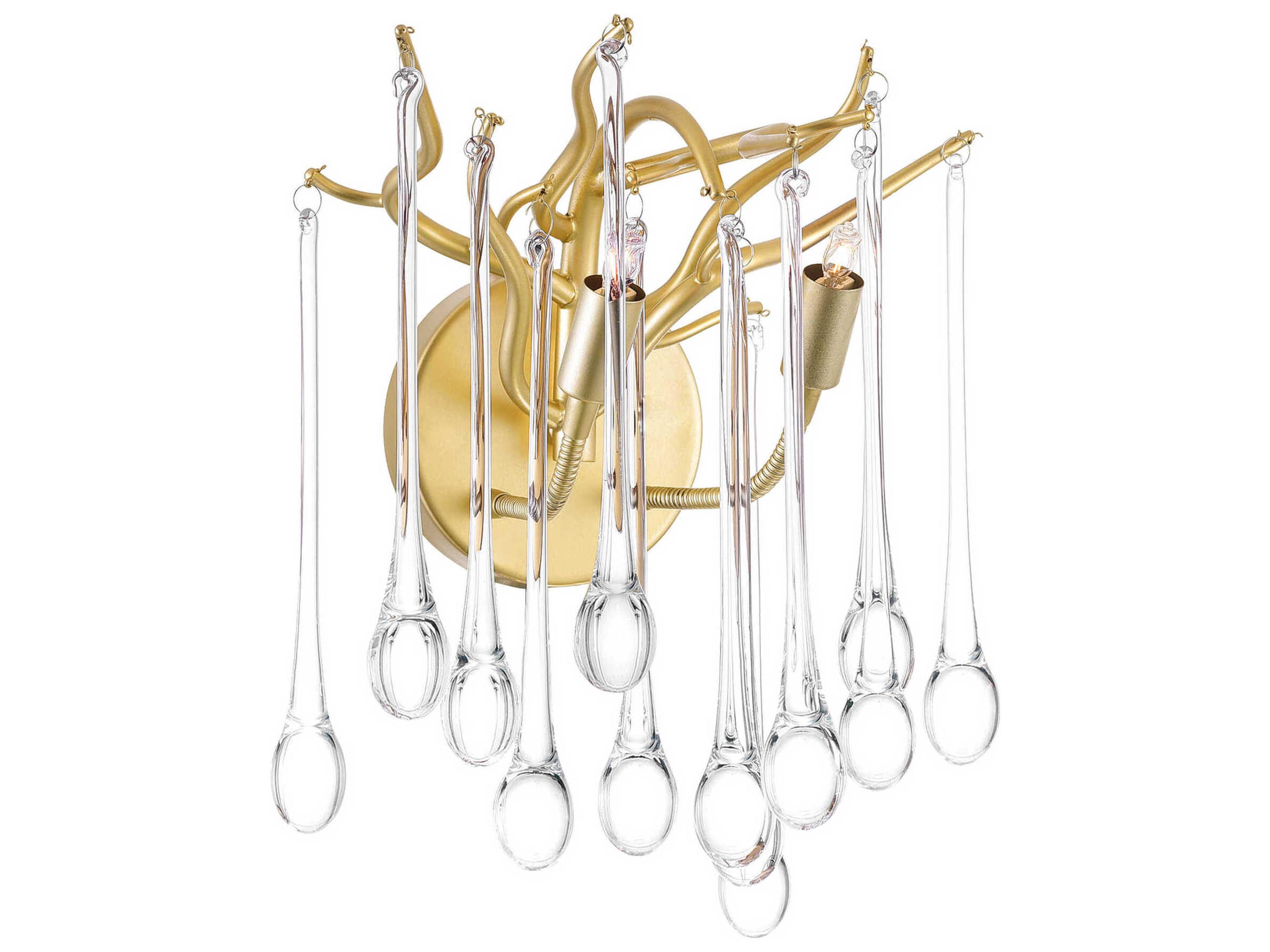 Anita 2-Light Gold Leaf Vanity Light