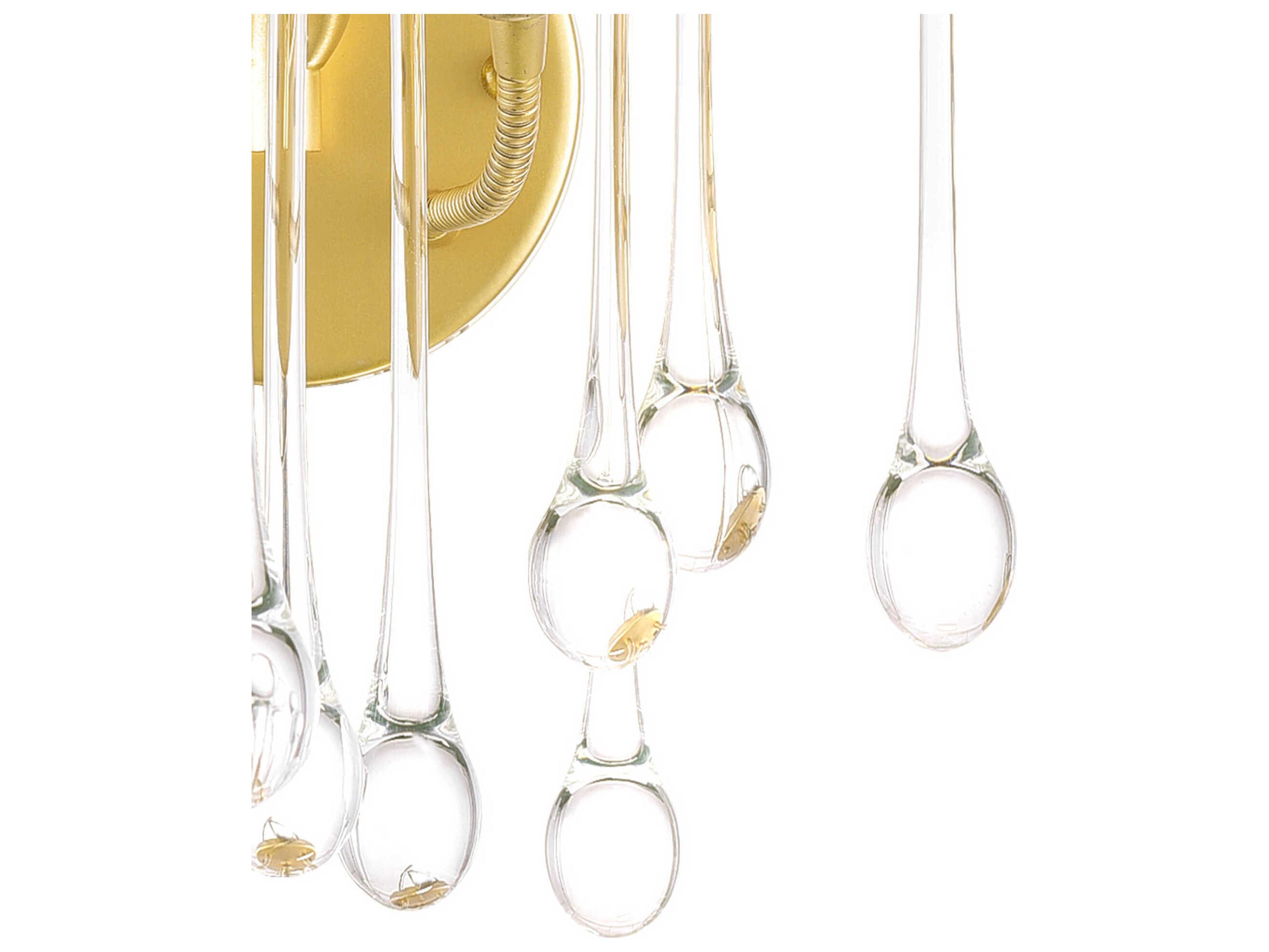 CWI Lighting Anita 2-Light Gold Leaf Vanity Light