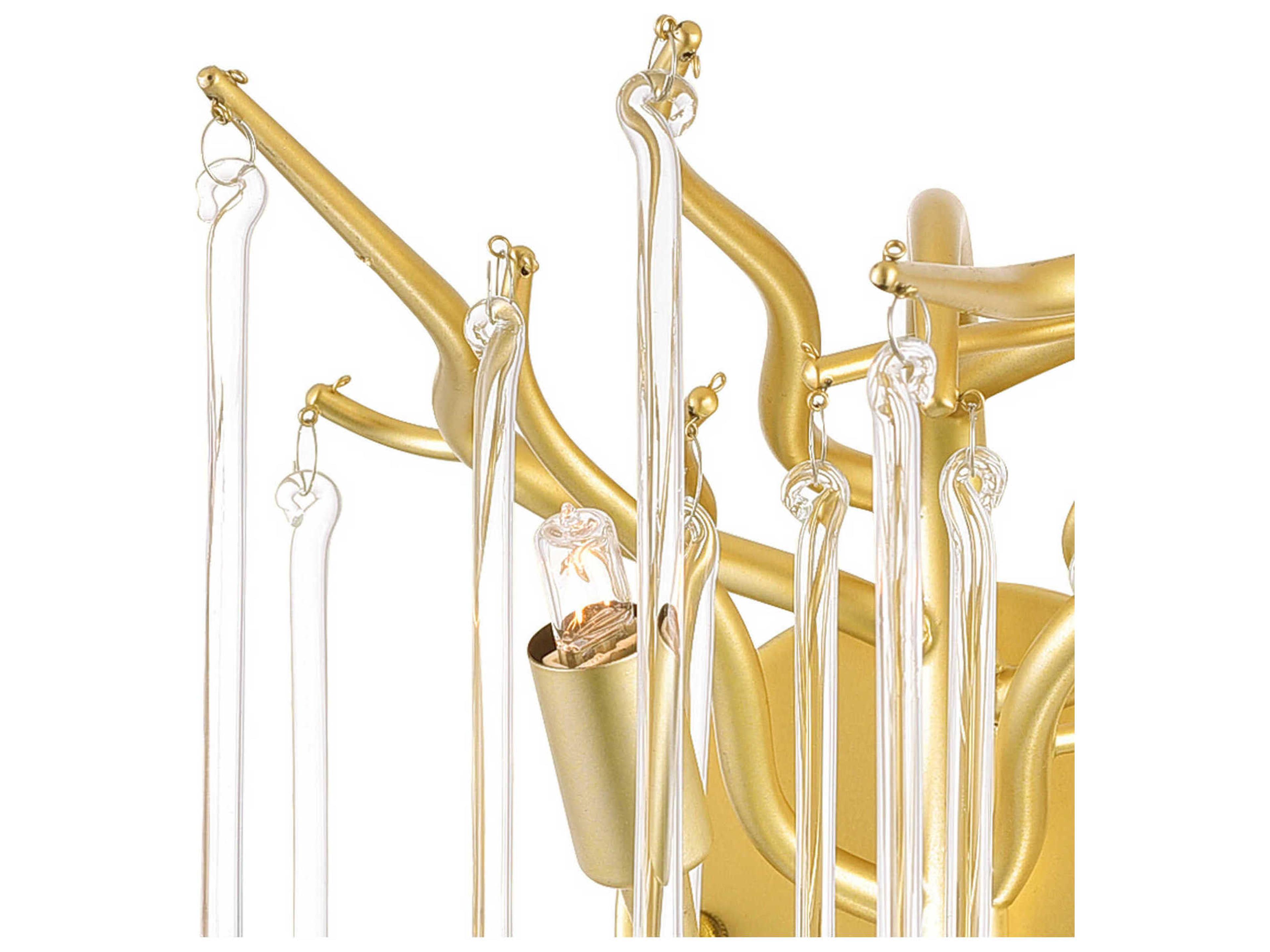 CWI Lighting Anita 2-Light Gold Leaf Vanity Light