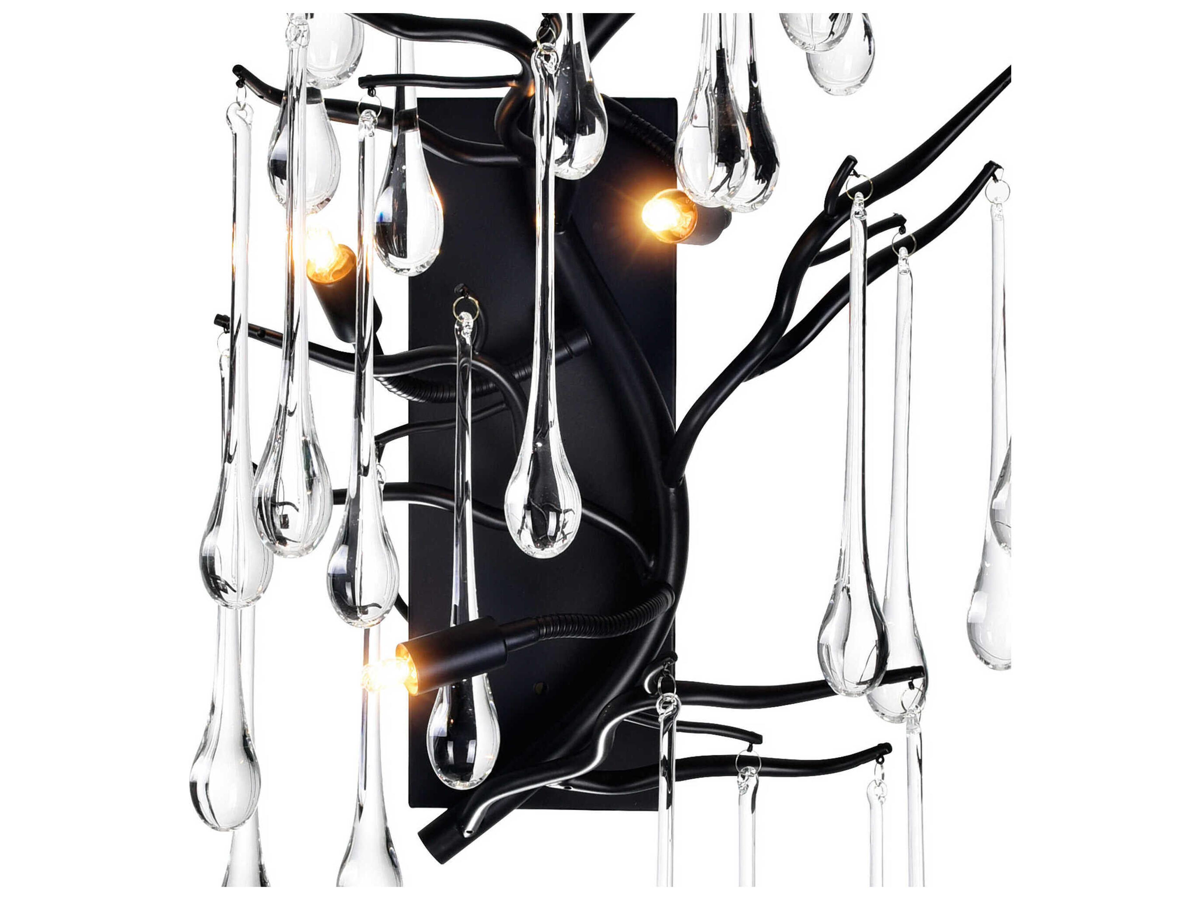 CWI Lighting Anita 3-Light Black Vanity Light