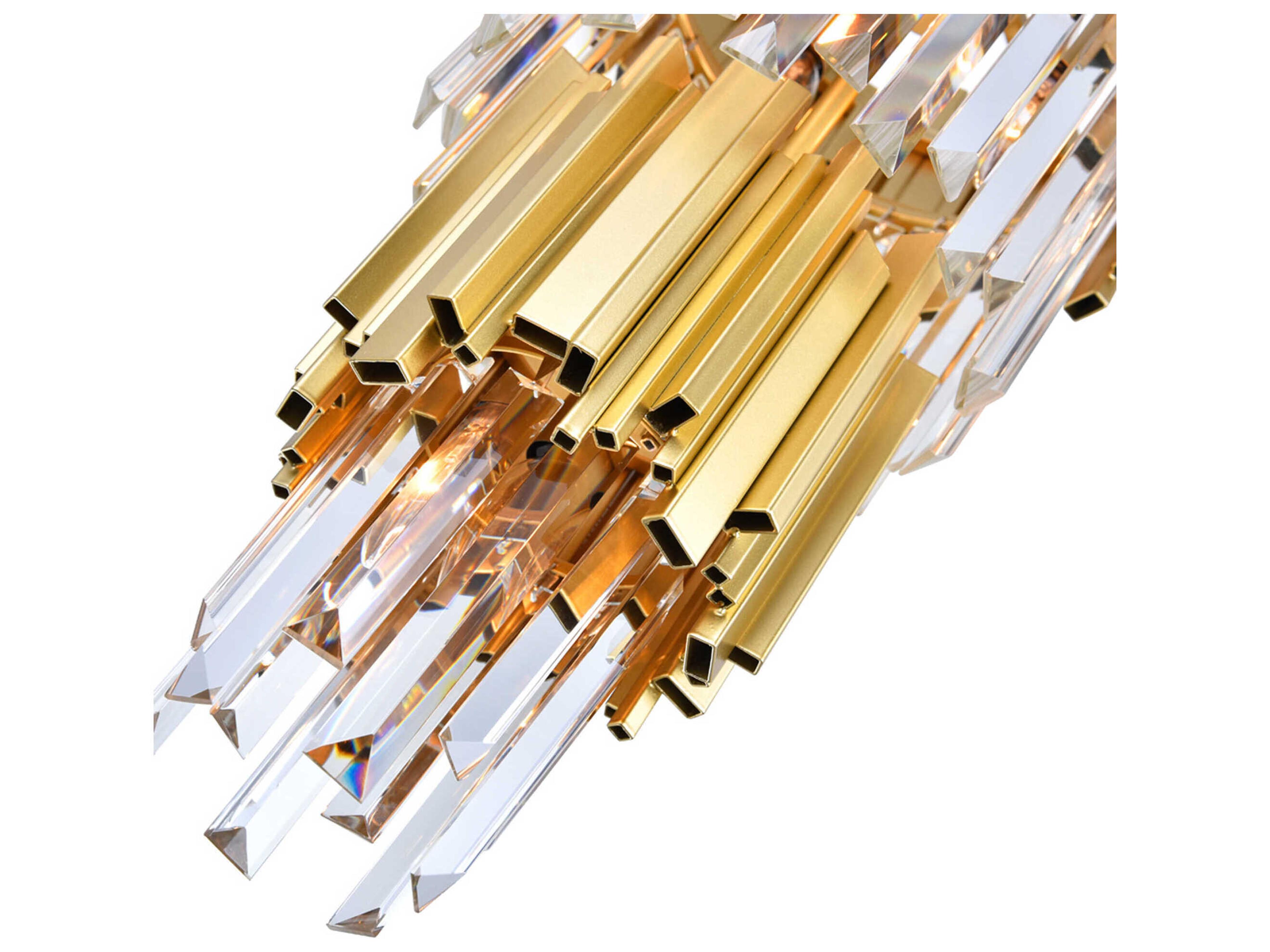 CWI Lighting Deco 4-Light Medallion Gold Tiered Chandelier