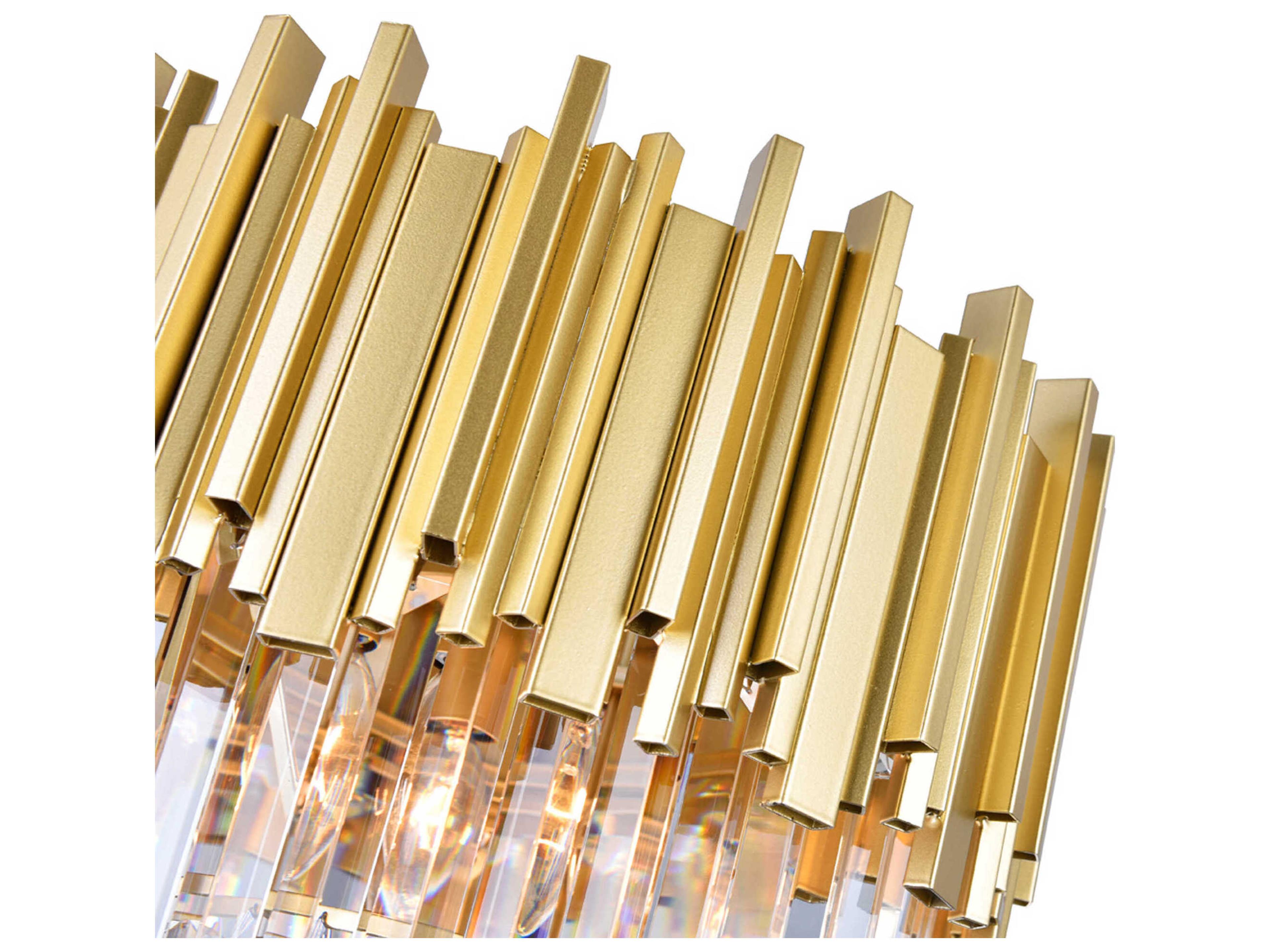 CWI Lighting Deco 4-Light Medallion Gold Chandelier