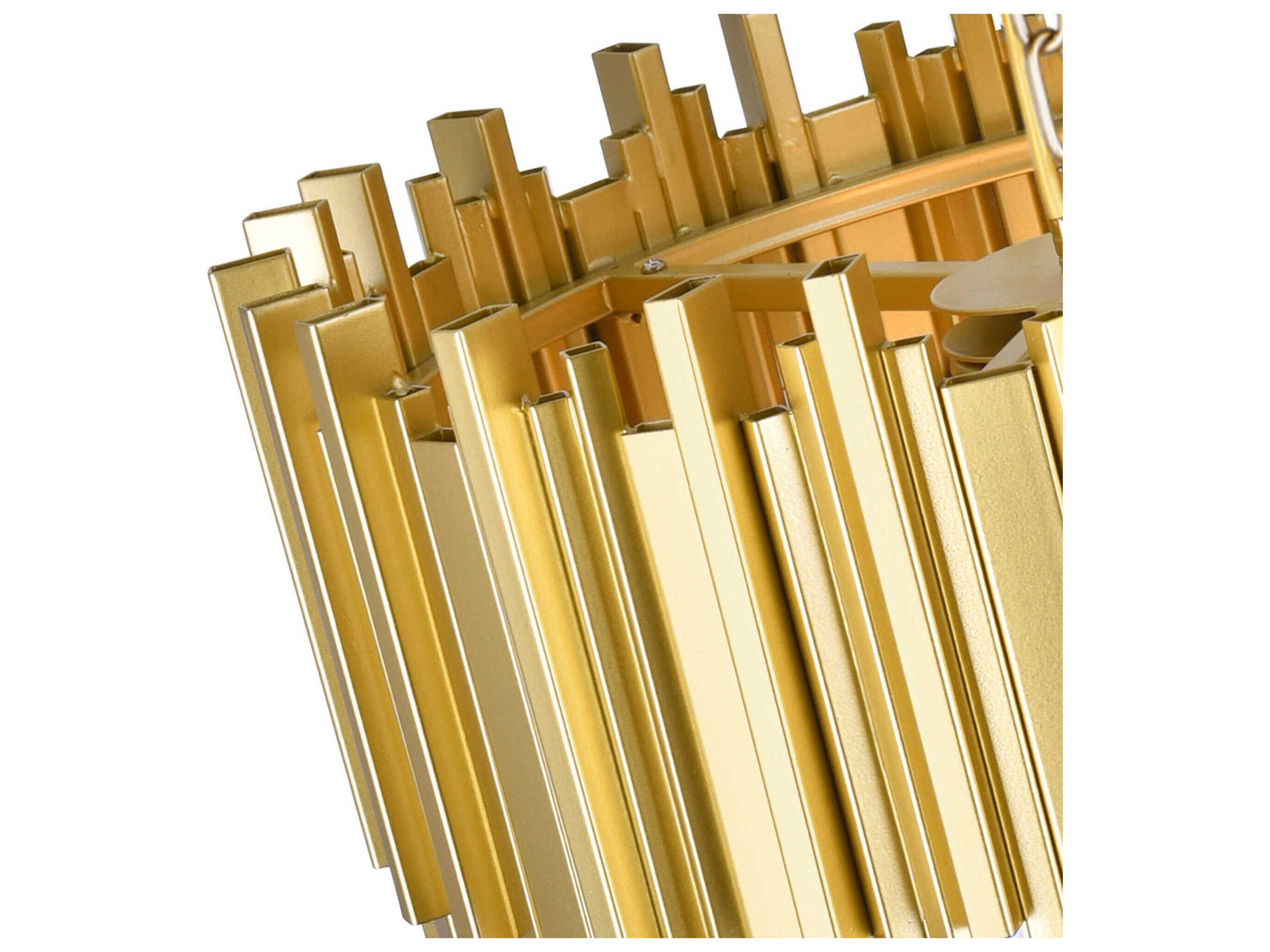 CWI Lighting Deco 7-Light Medallion Gold Chandelier