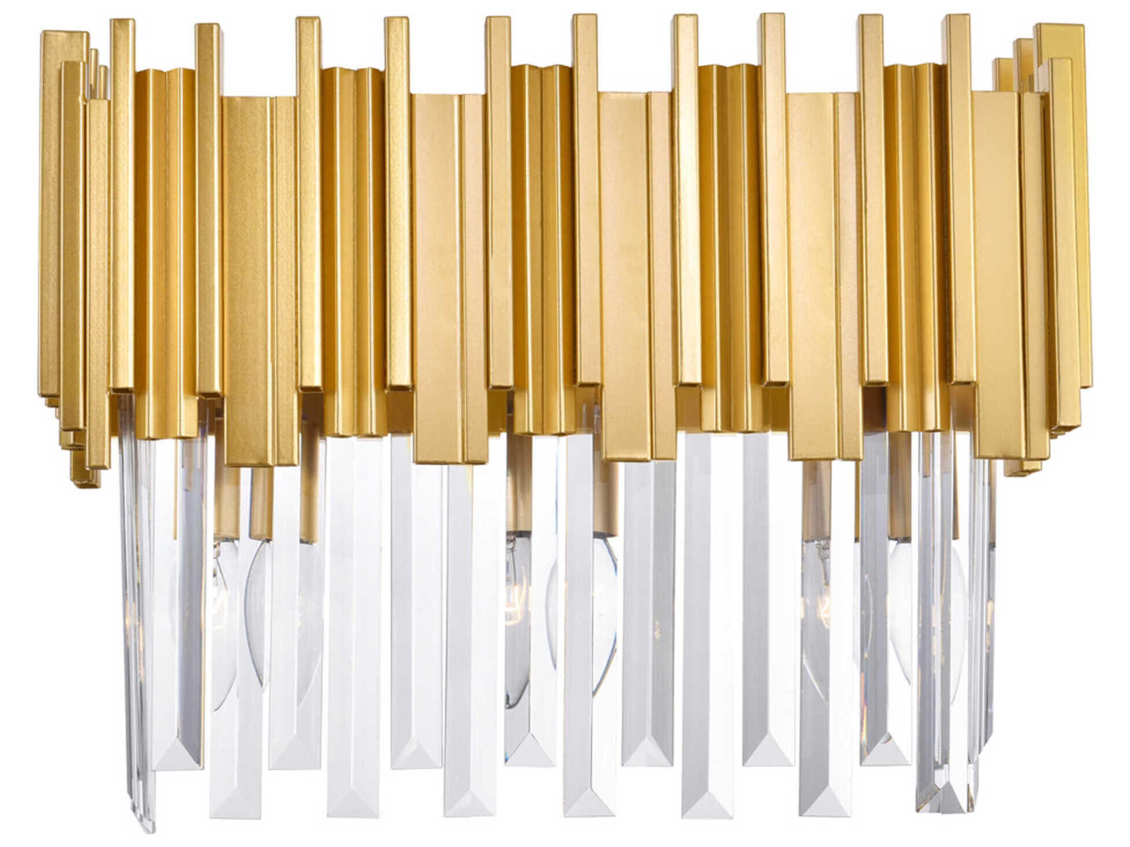 Deco 3-Light Medallion Gold Vanity Light