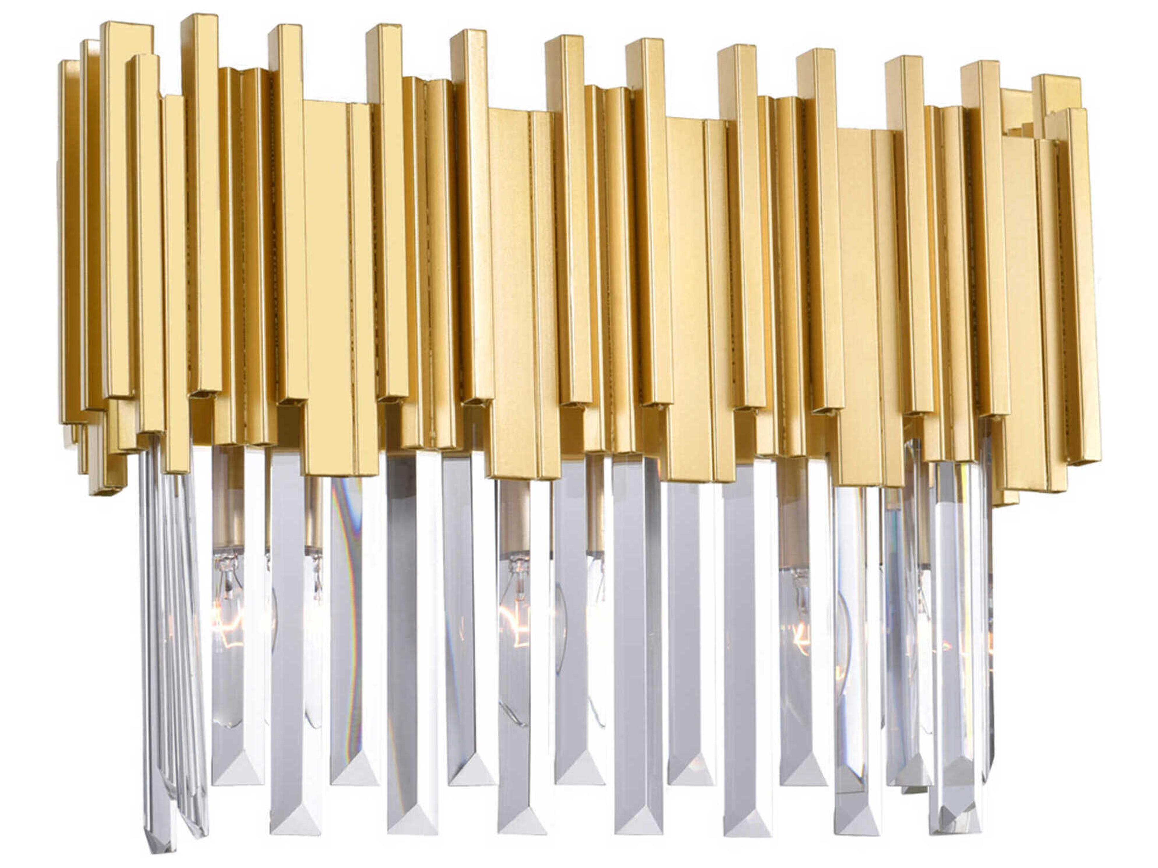 CWI Lighting Deco 3-Light Medallion Gold Vanity Light