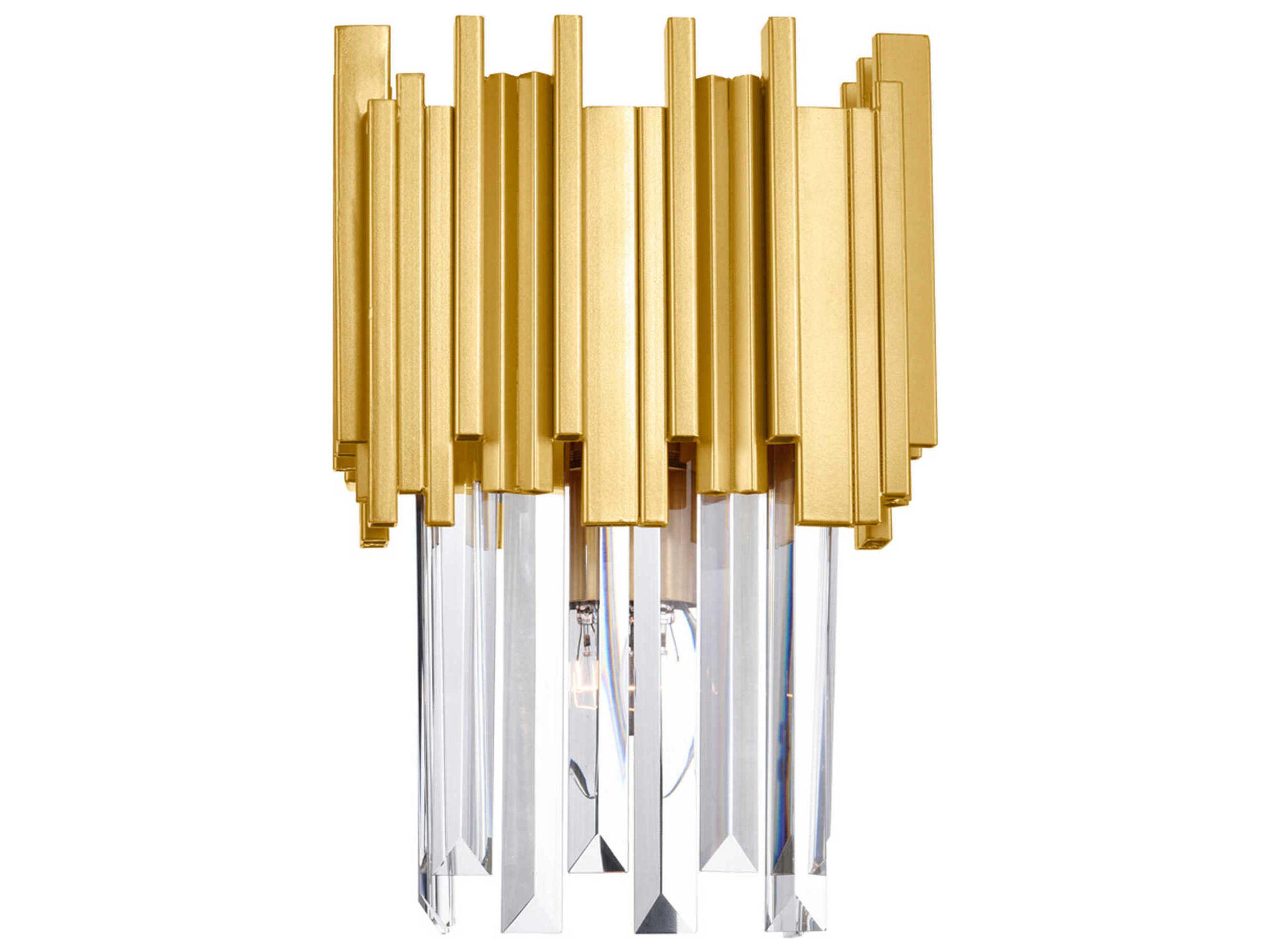 CWI Lighting Deco 1-Light Medallion Gold Wall Sconce