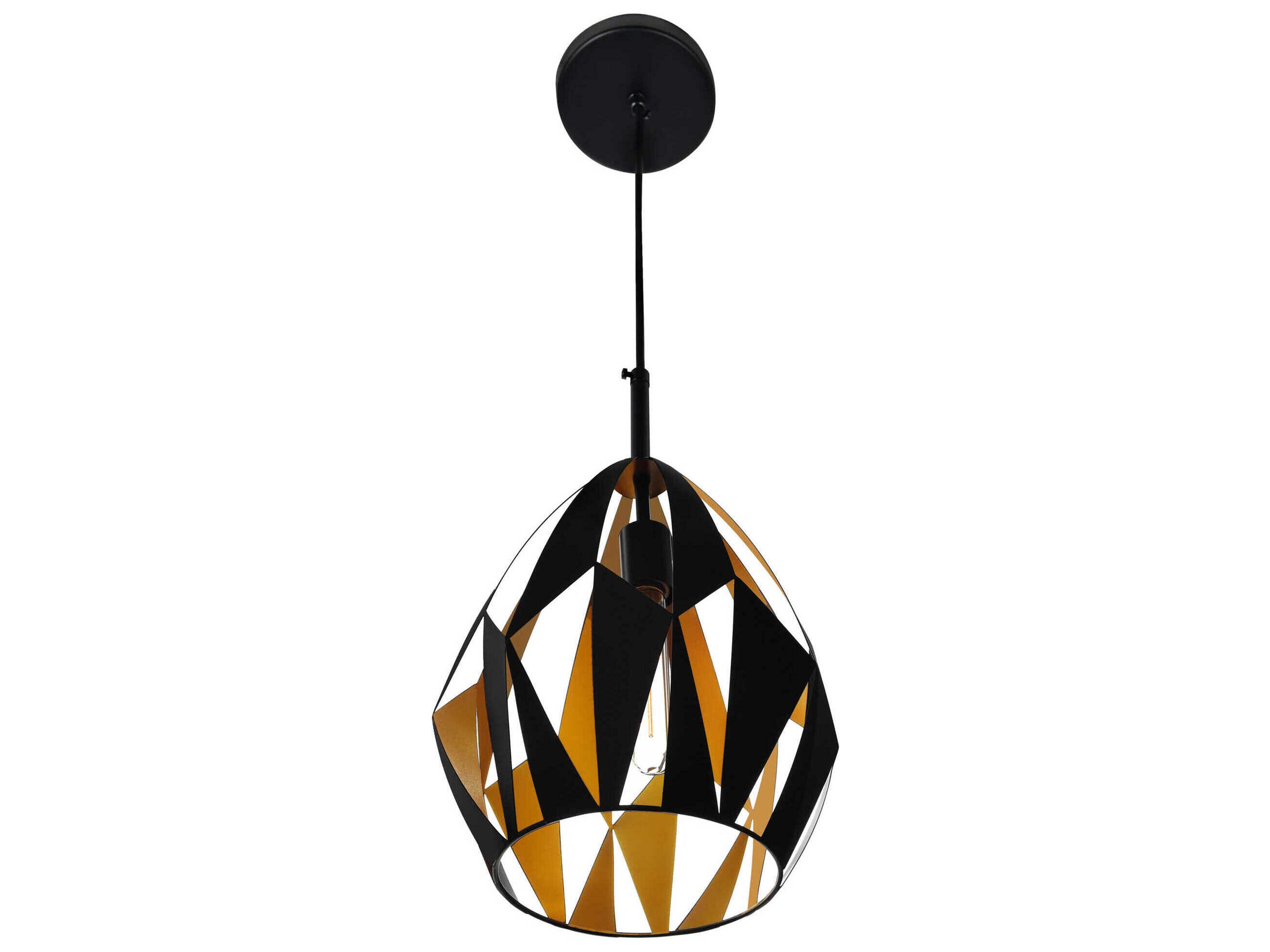 CWI Lighting Oxide 1-Light Black Copper Geometric Pendant
