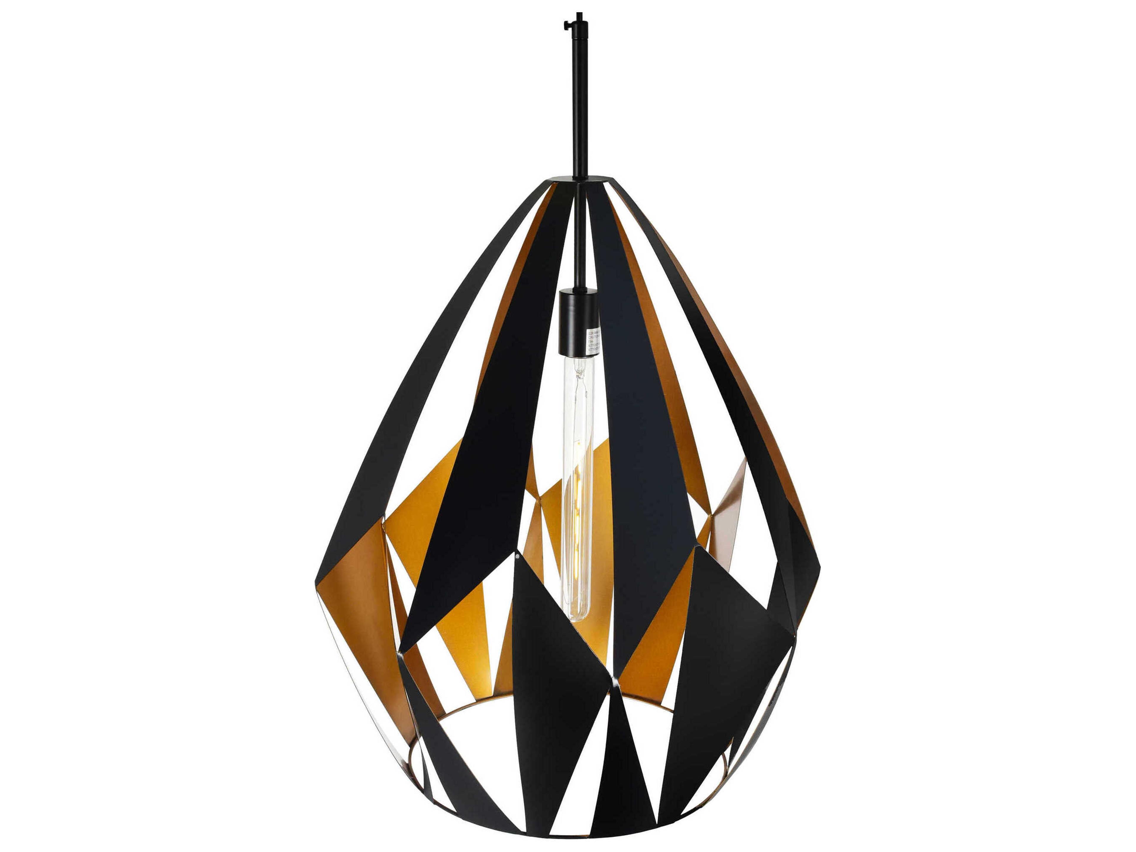 CWI Lighting Oxide 1-Light Black Copper Geometric Pendant