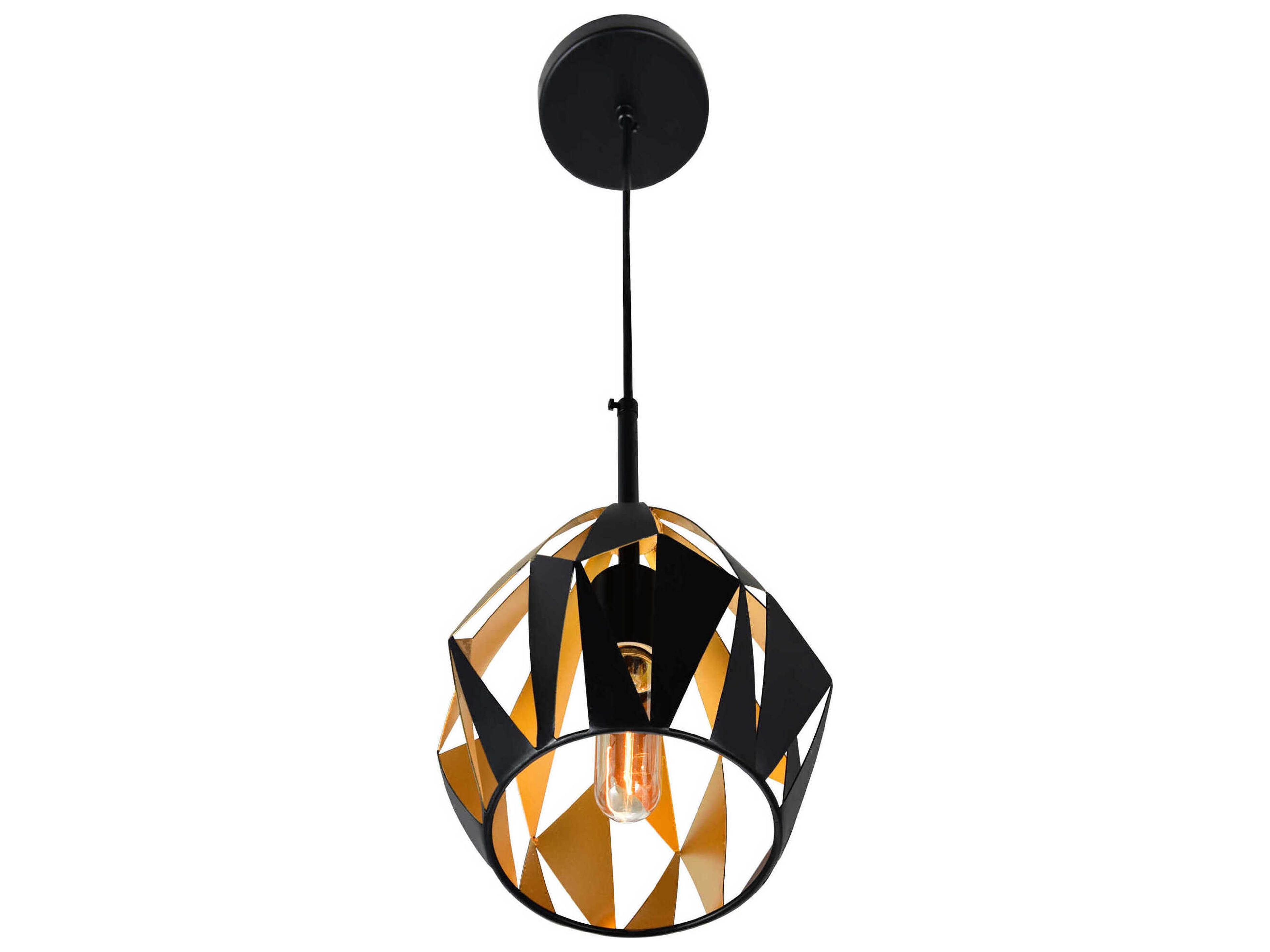 CWI Lighting Oxide 1-Light Black Copper Geometric Mini Pendant