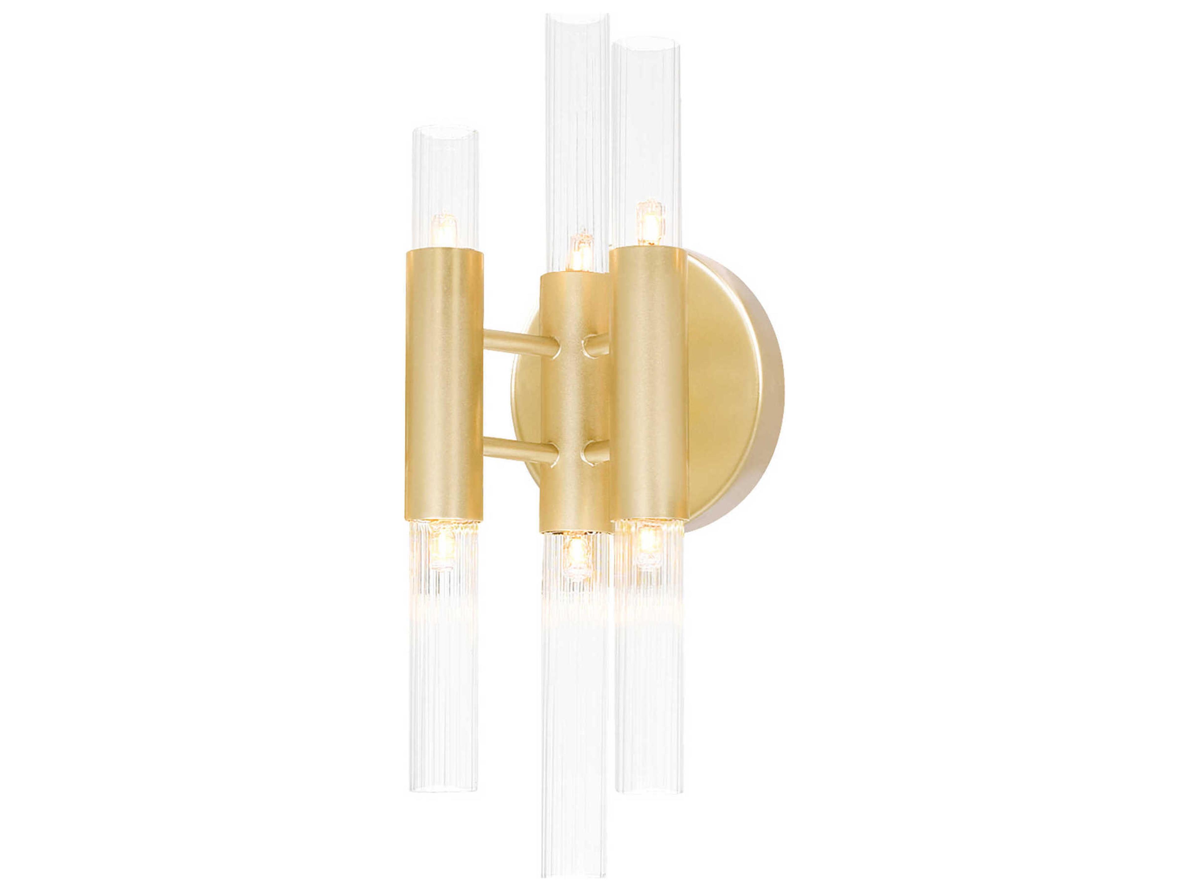 Orgue 6-Light Satin Gold Vanity Light