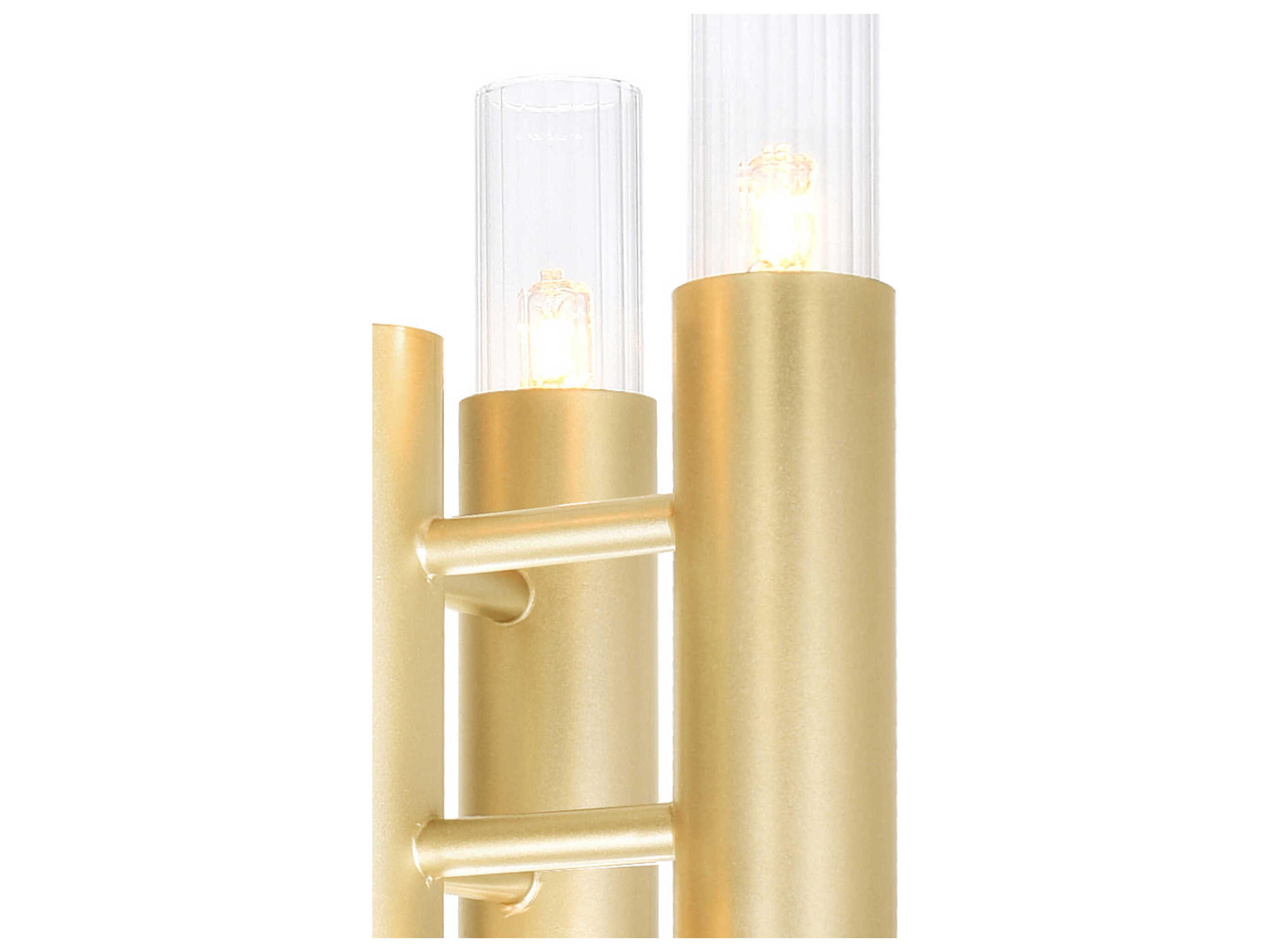 CWI Lighting Orgue 6-Light Satin Gold Vanity Light