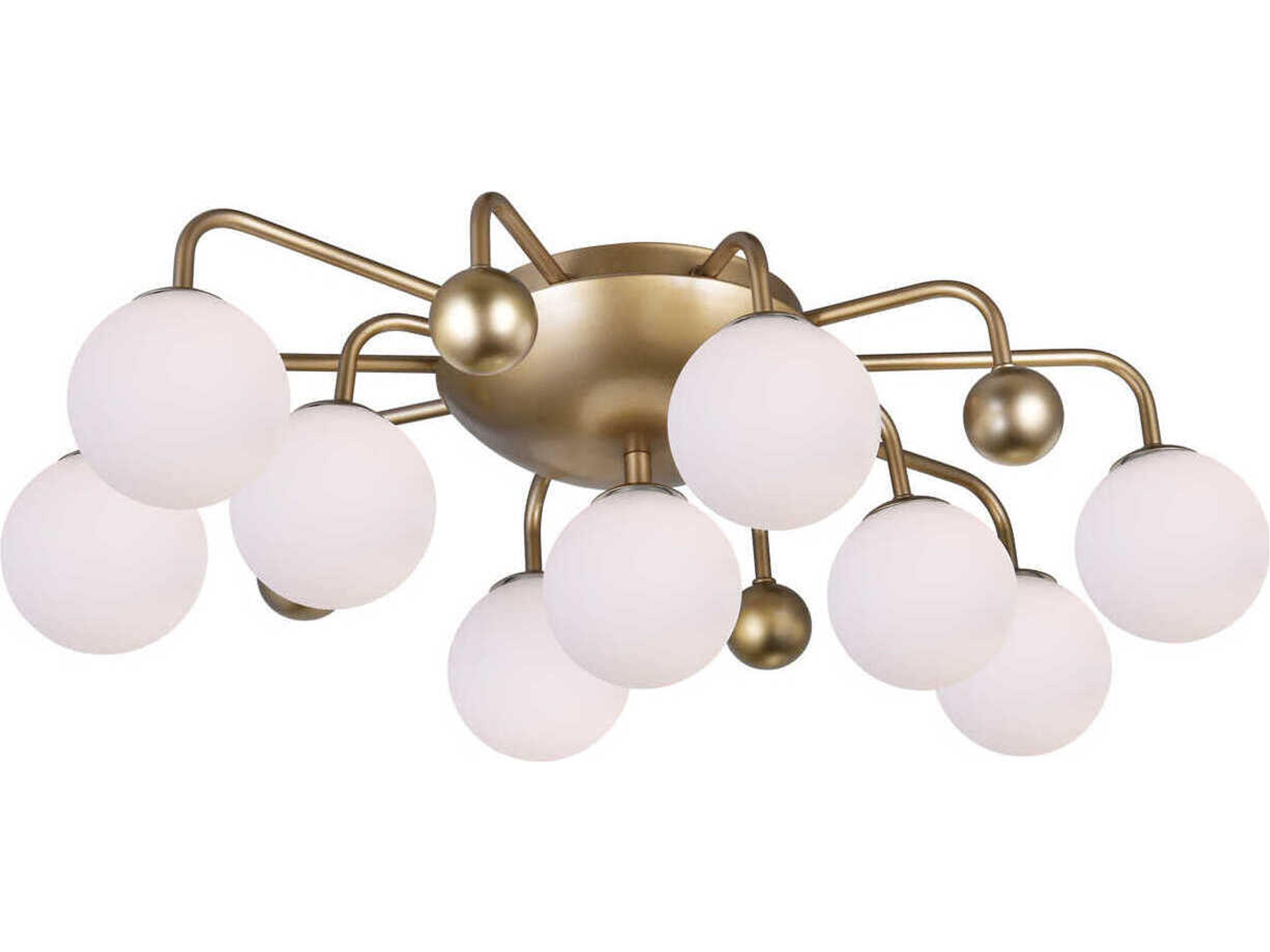 Element 9-Light Sun Gold Globe Flush Mount