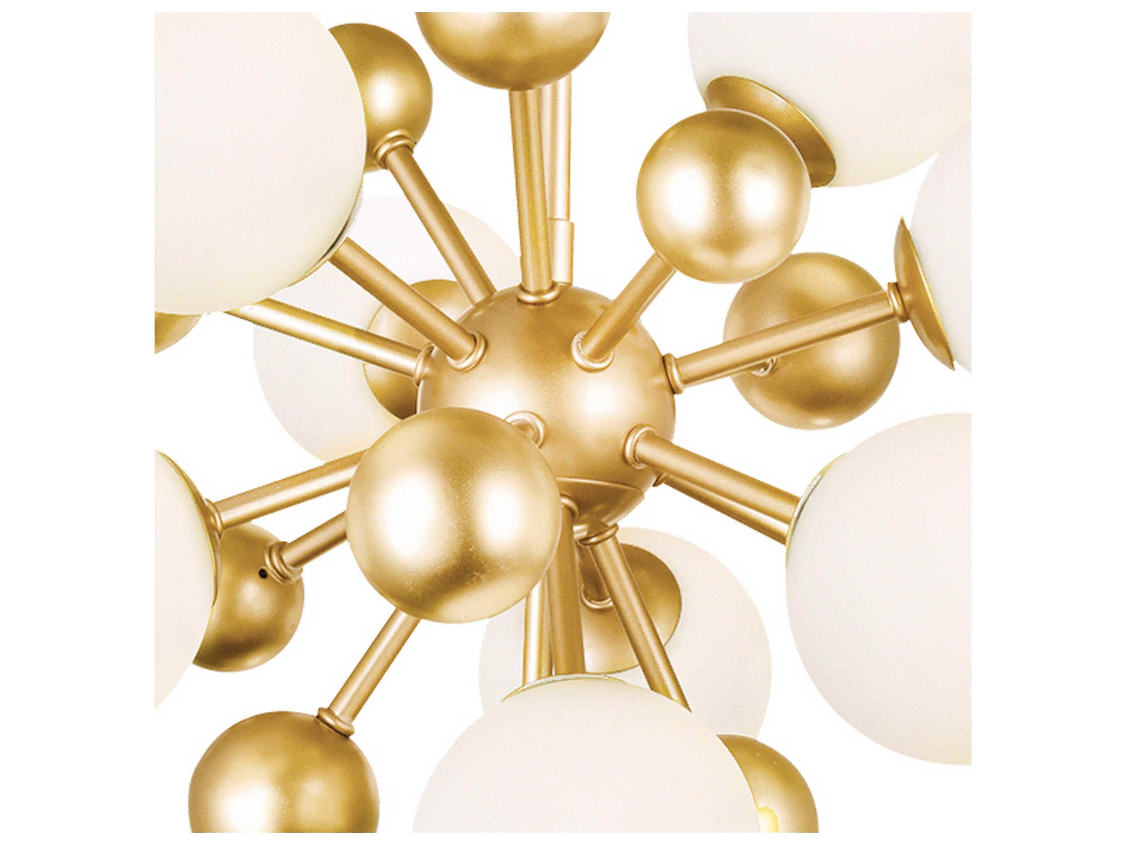 CWI Lighting Element 8-Light Sun Gold Globe Sputnik Pendant