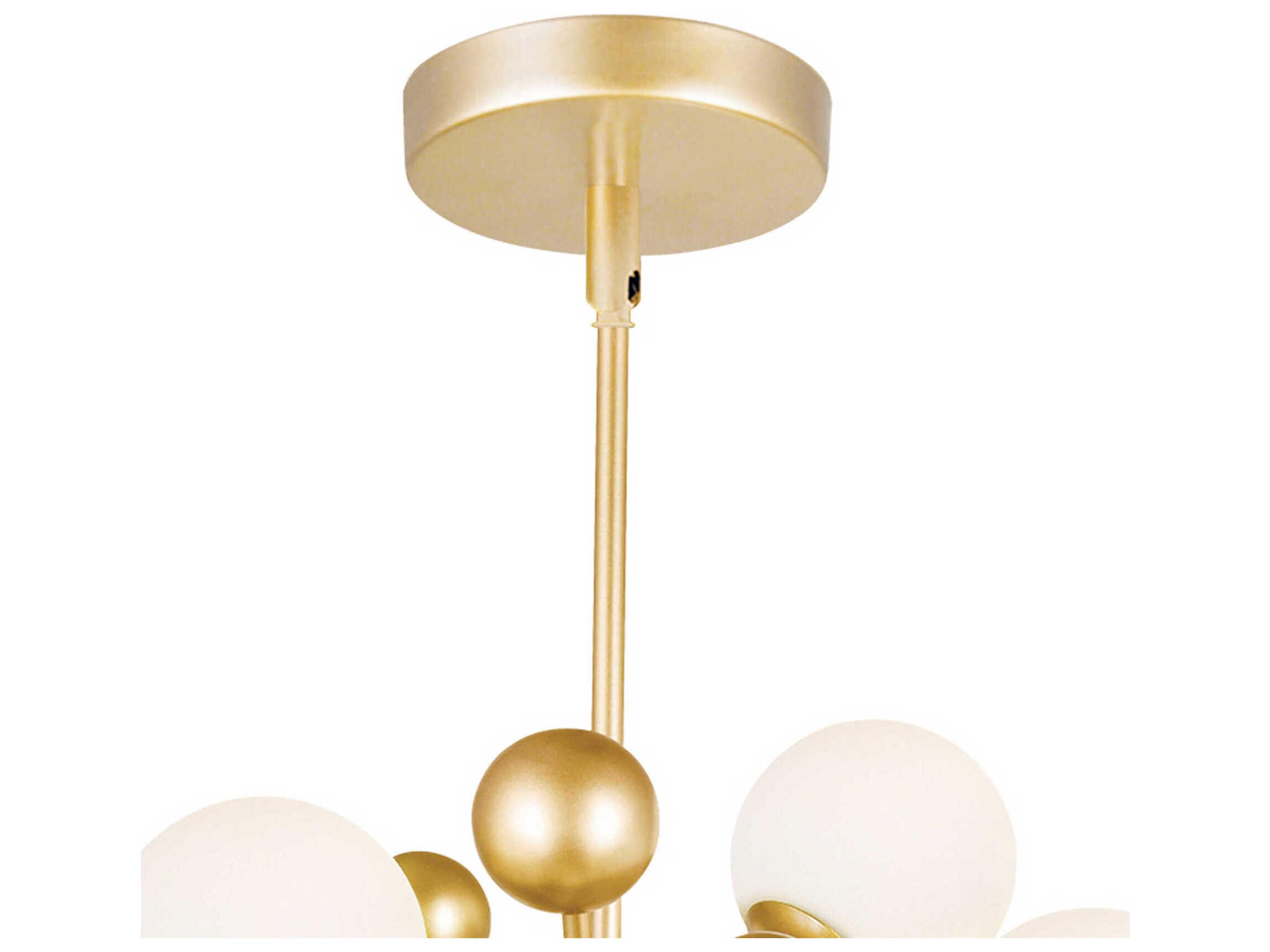 CWI Lighting Element 8-Light Sun Gold Globe Sputnik Pendant