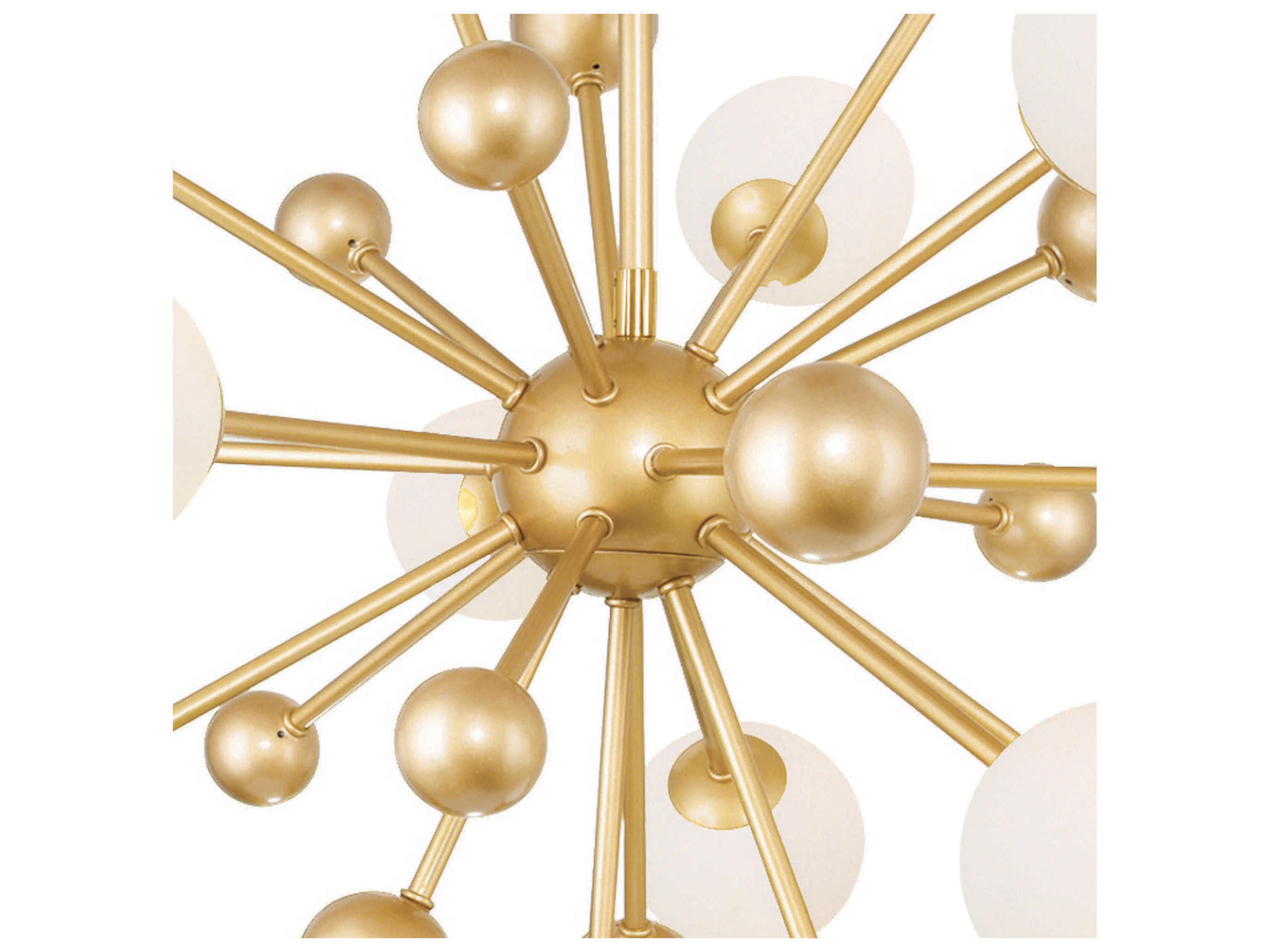 CWI Lighting Element 11-Light Sun Gold Globe Sputnik Pendant