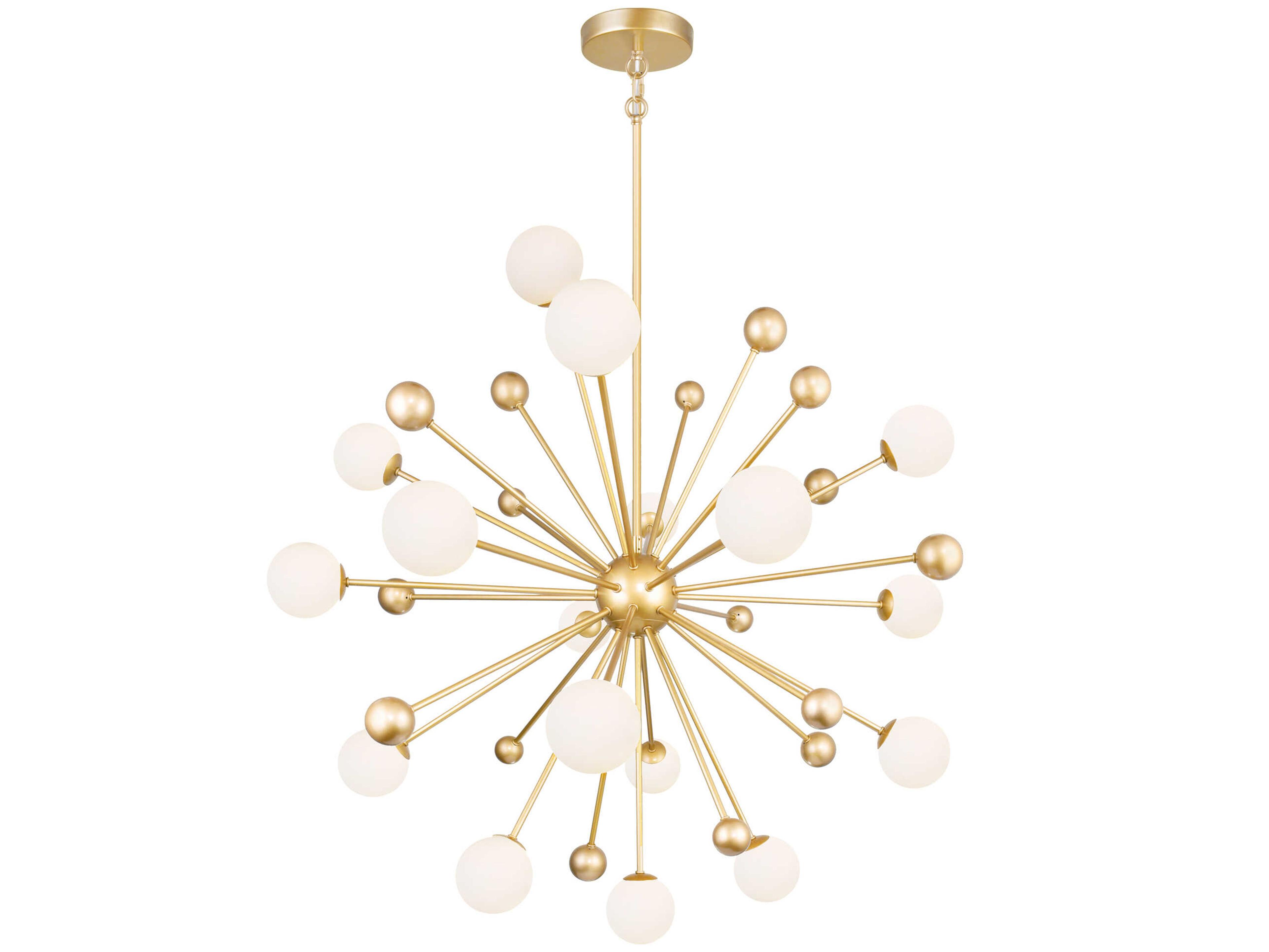 CWI Lighting Element 17-Light Sun Gold Globe Sputnik Pendant