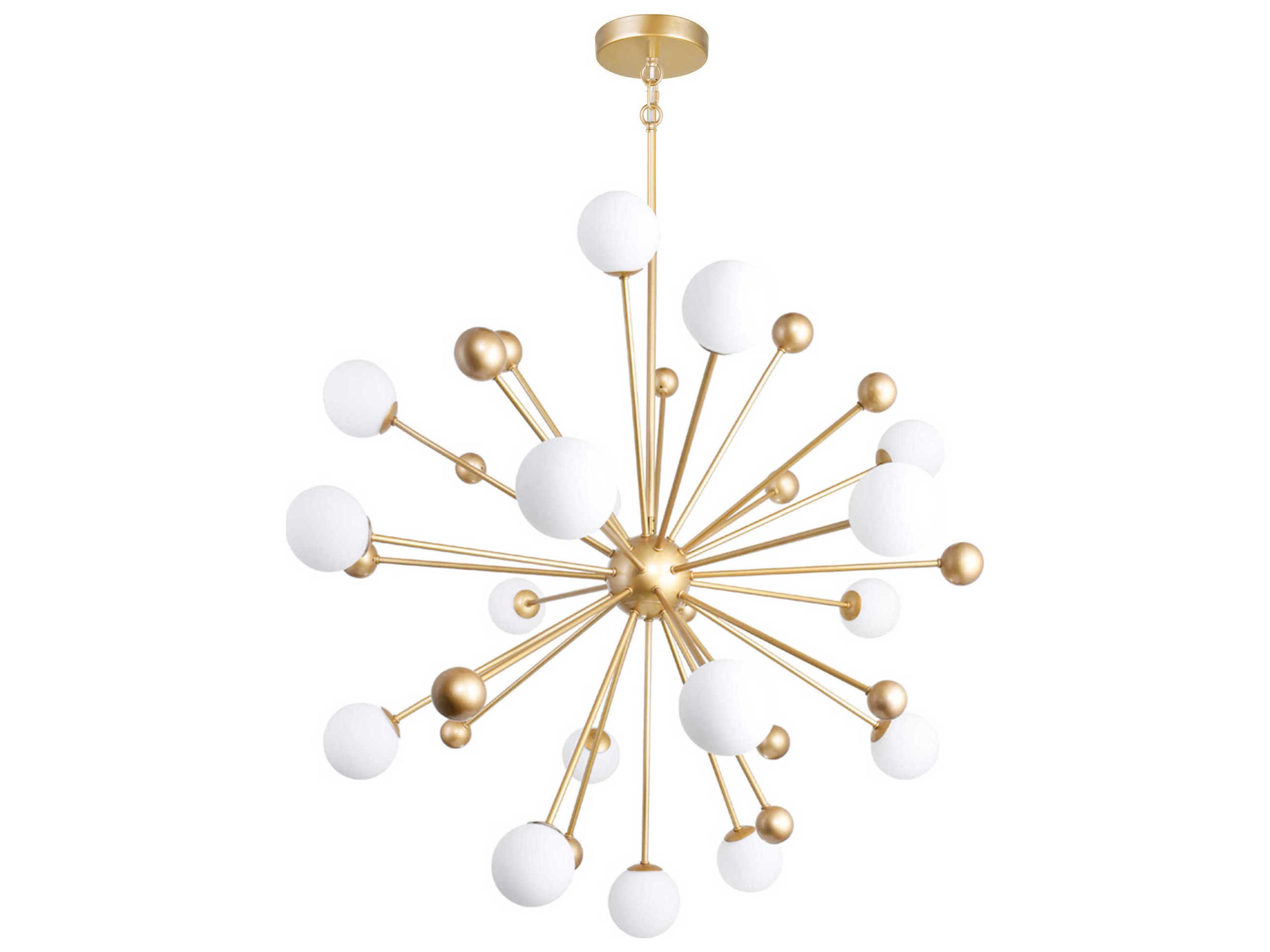 CWI Lighting Element 17-Light Sun Gold Globe Sputnik Pendant