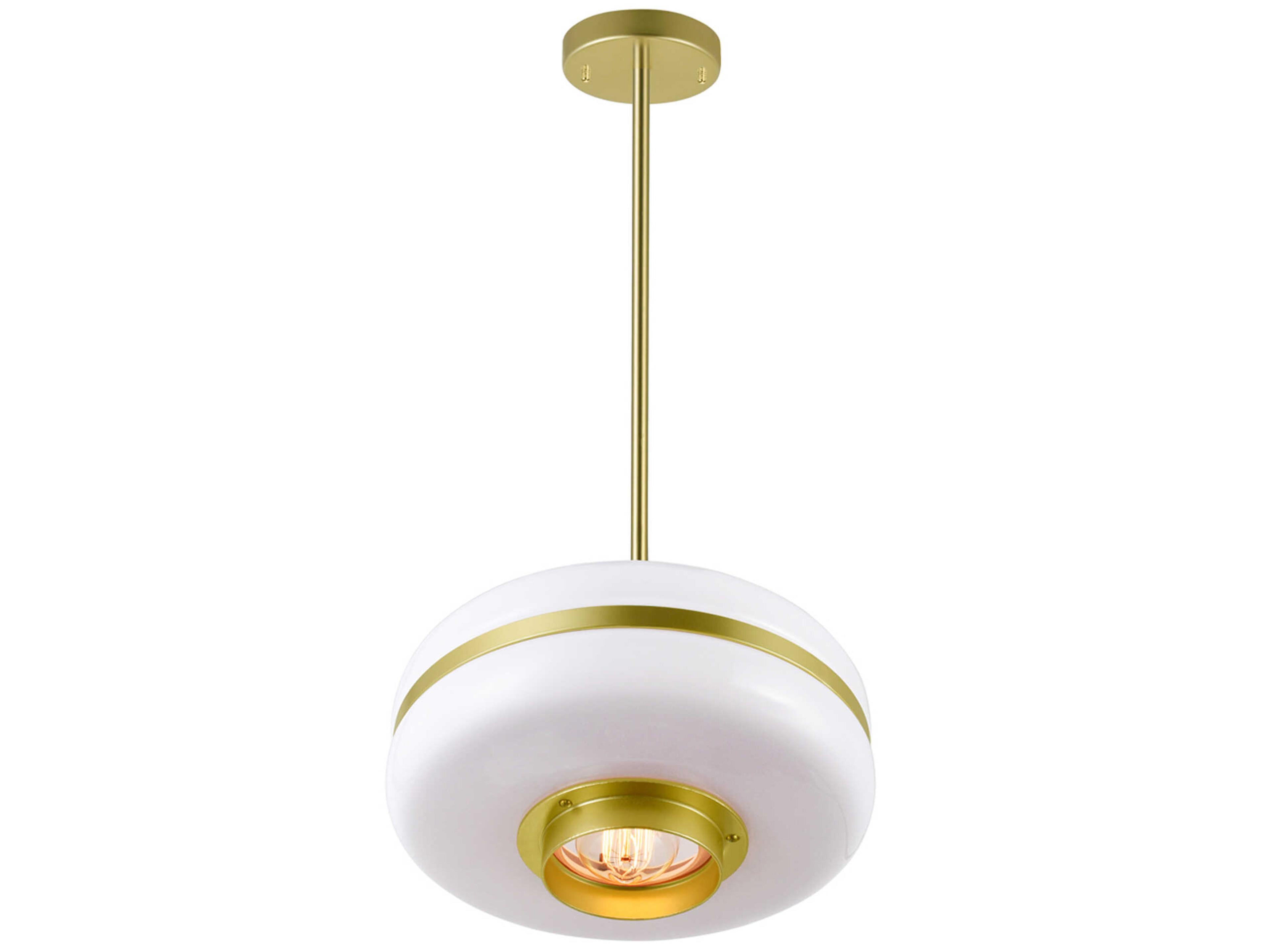CWI Lighting Elementary 1-Light Pearl Gold Mini Pendant