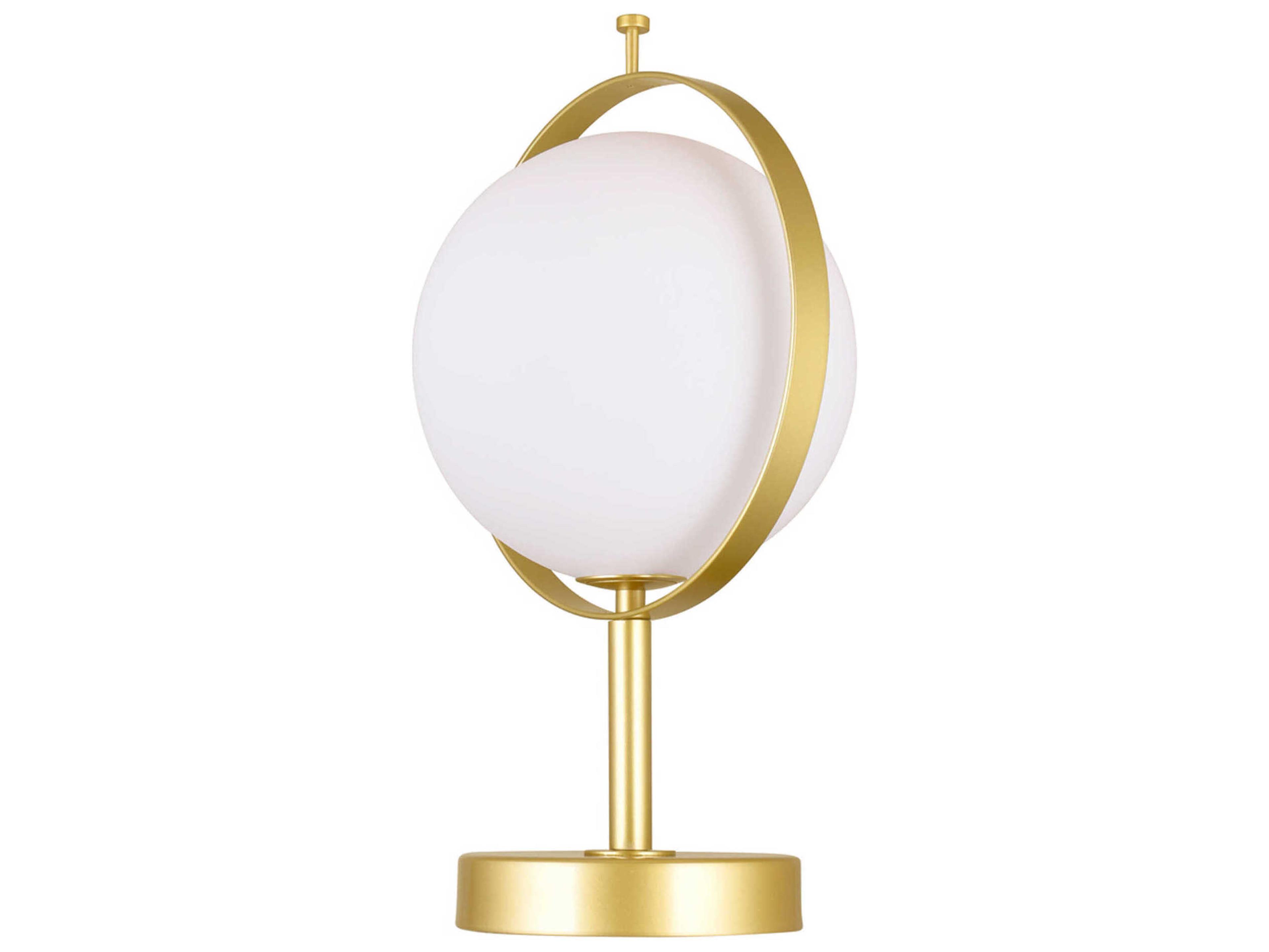 CWI Lighting Da Vinci Medallion Gold Frosted Glass Table Lamp