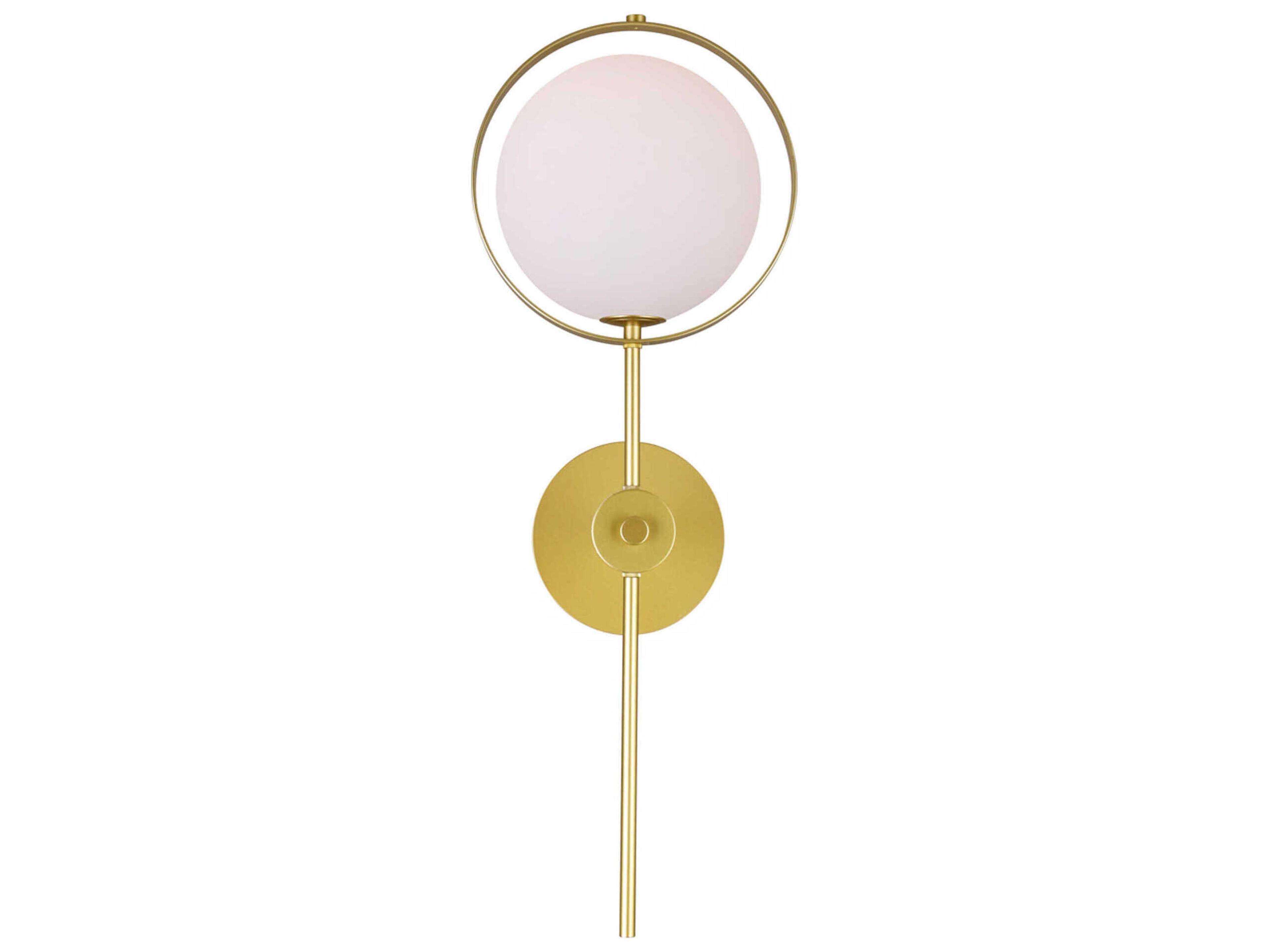 CWI Lighting Da Vinci 1-Light Medallion Gold Wall Sconce