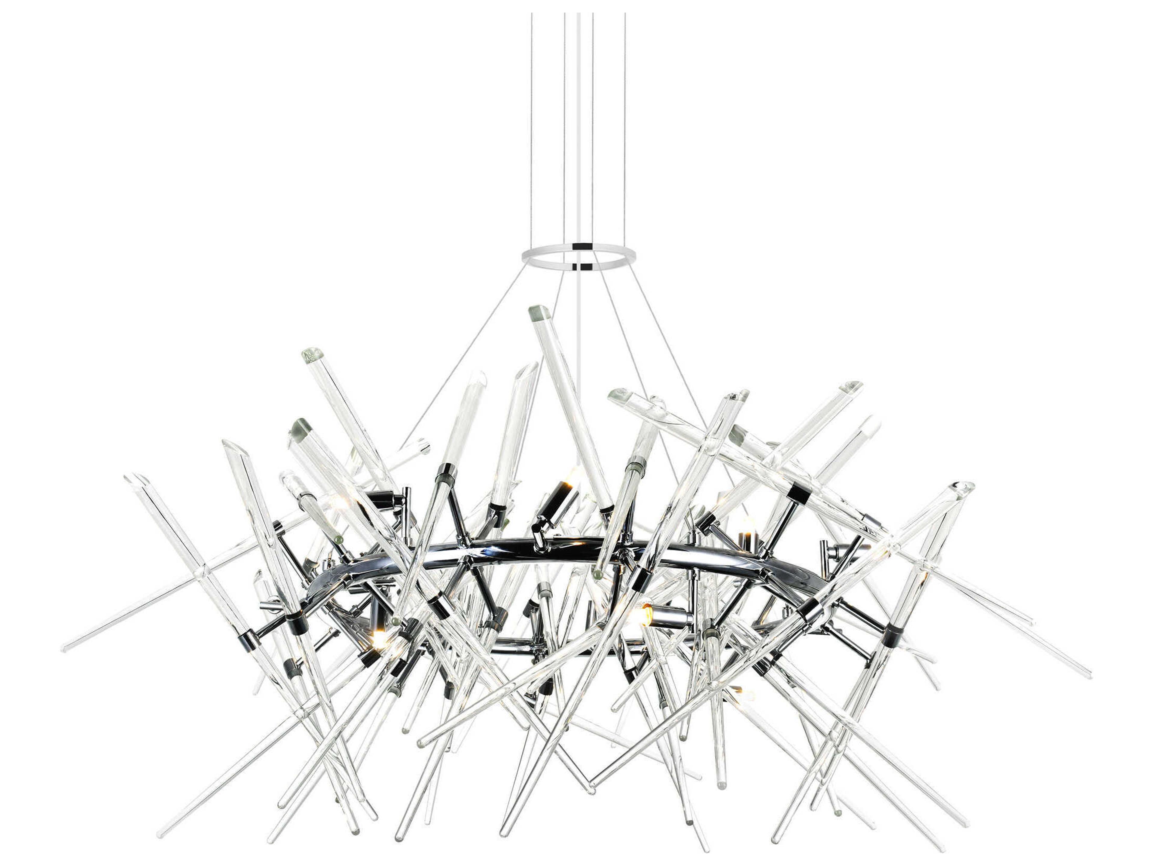CWI Lighting Icicle 12-Light Chrome Linear Sputnik Chandelier