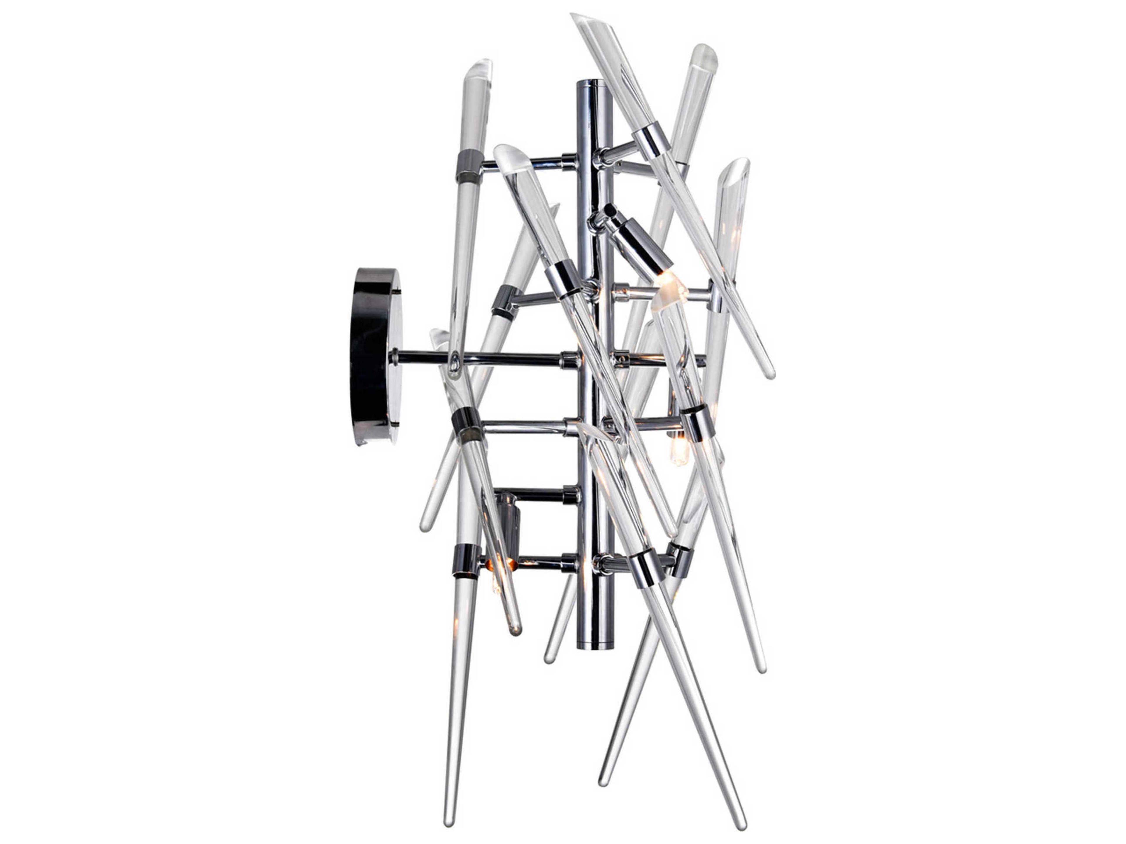 CWI Lighting Icicle 3-Light Chrome Vanity Light