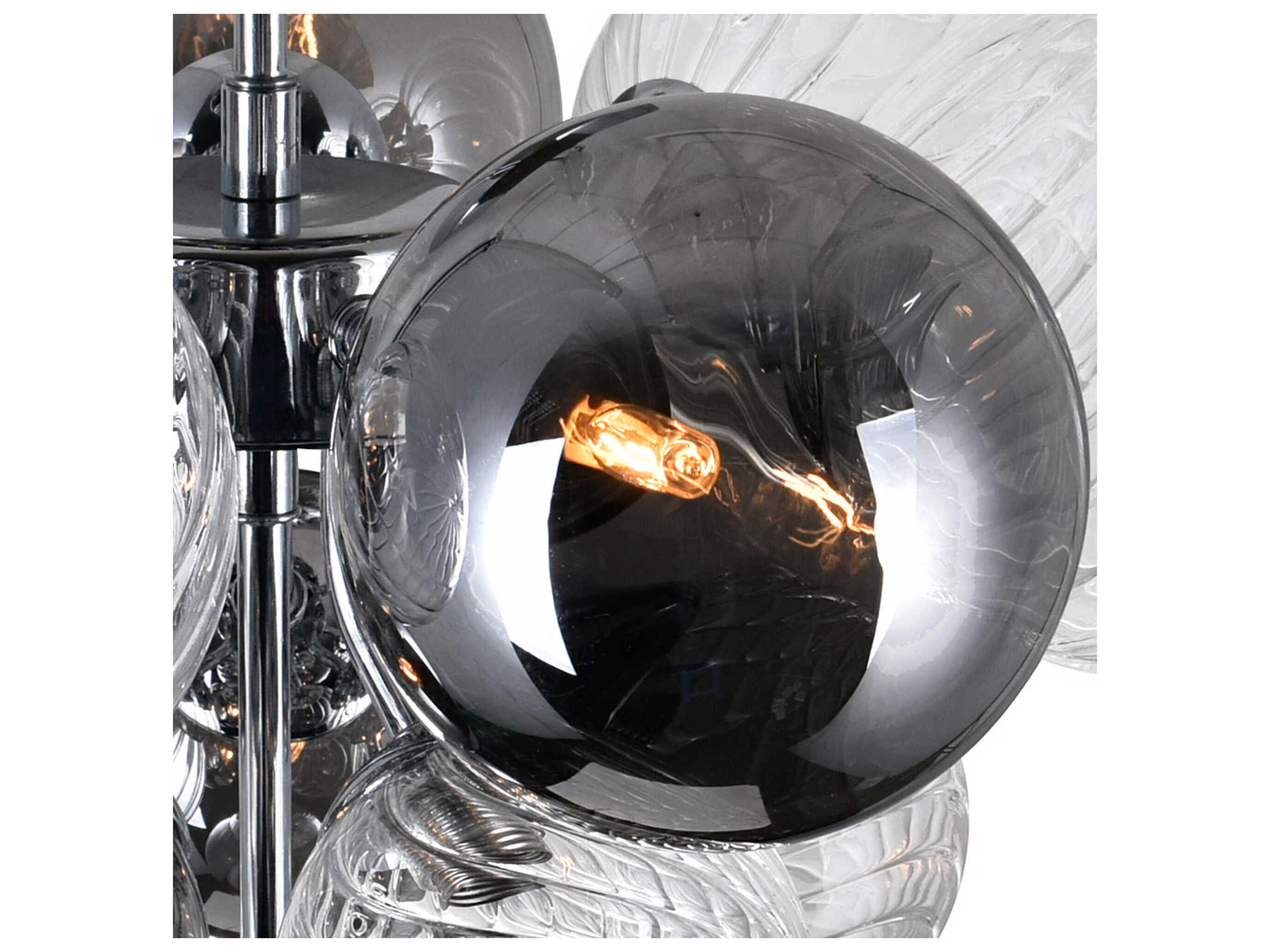 CWI Lighting Pallocino 6-Light Chrome Globe Semi Flush Mount