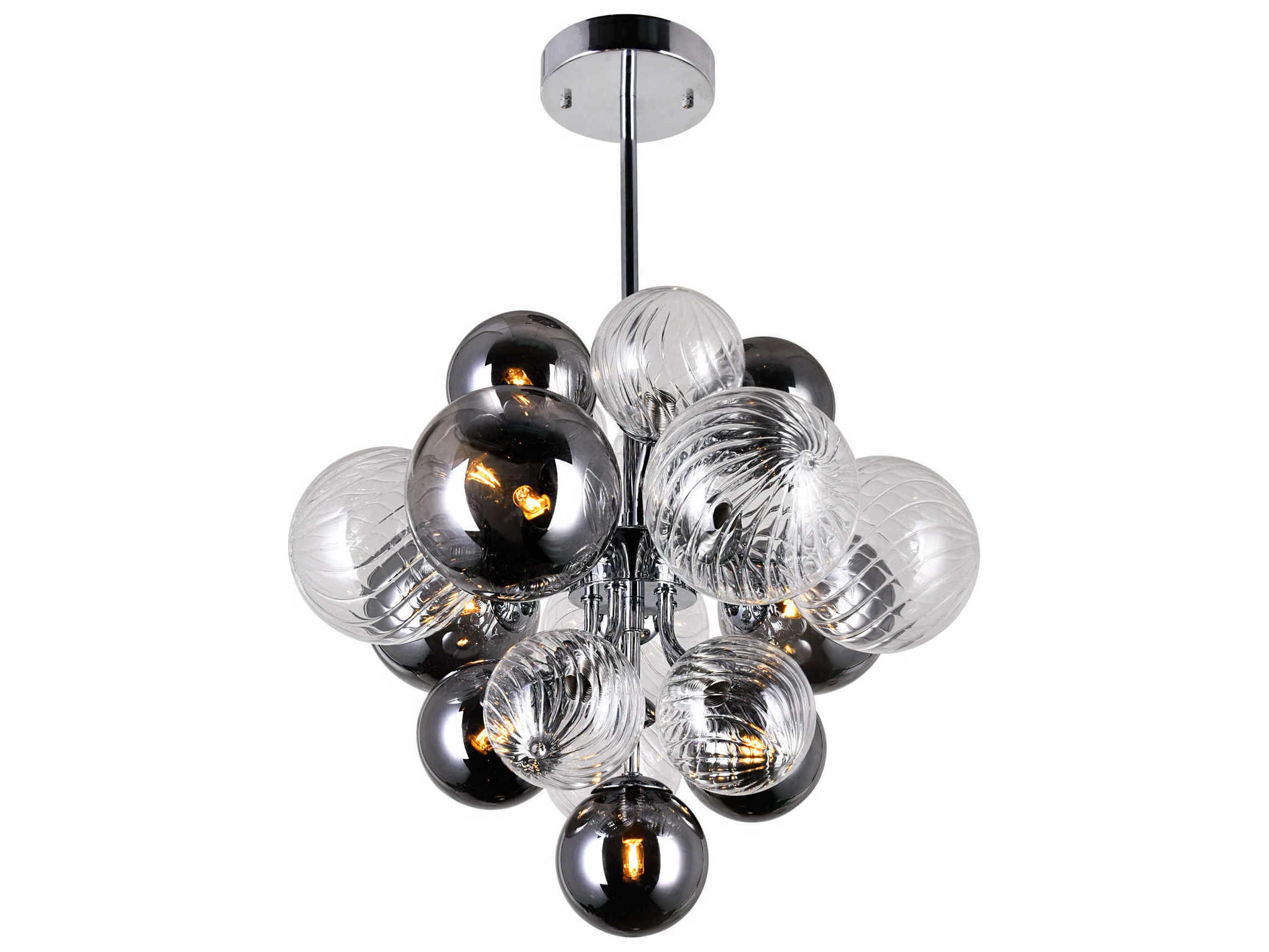 Pallocino 8-Light Chrome Globe Chandelier