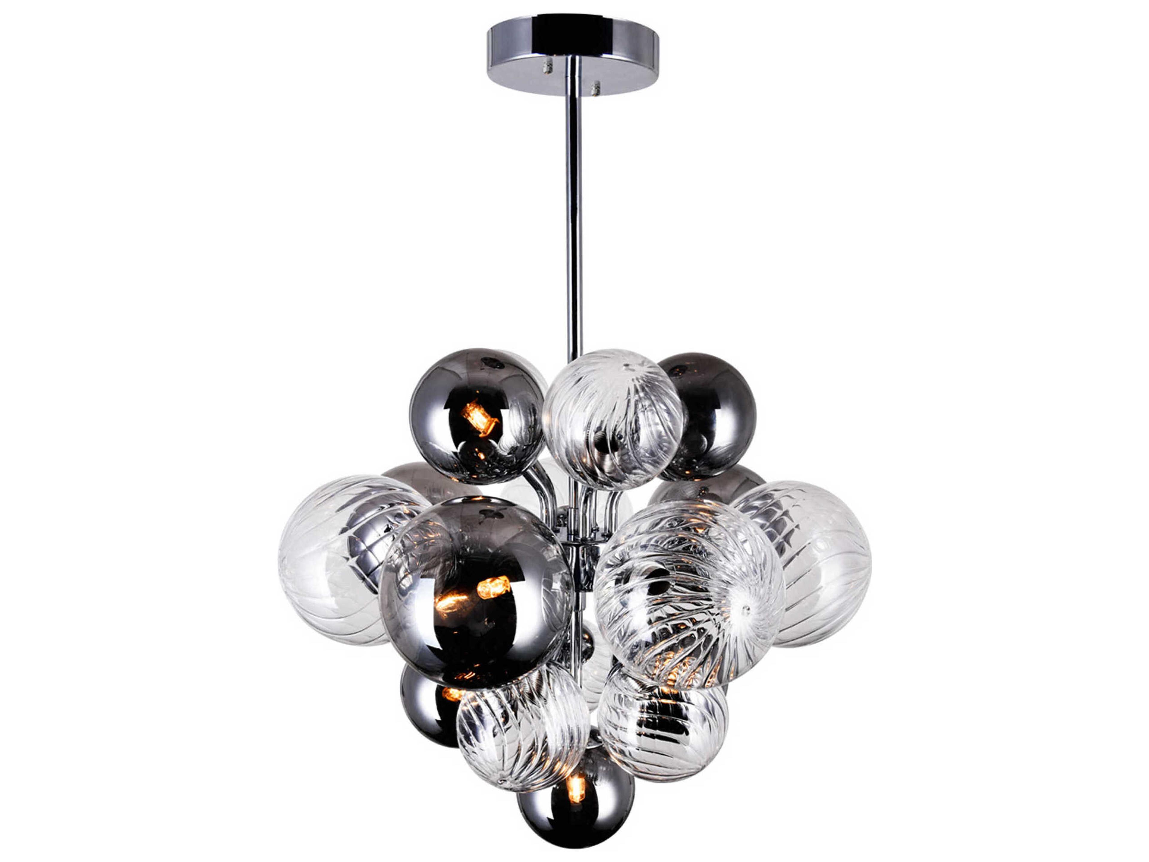CWI Lighting Pallocino 8-Light Chrome Globe Chandelier