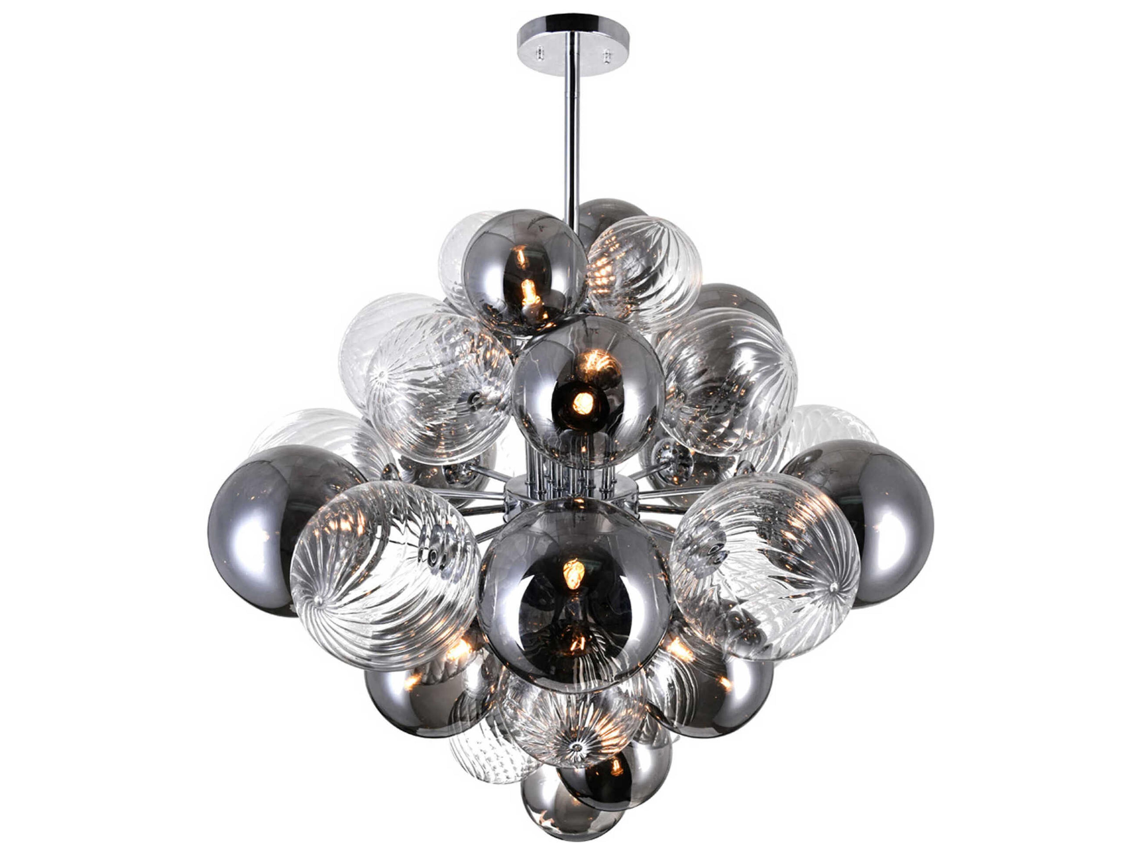 CWI Lighting Pallocino 15-Light Chrome Globe Chandelier