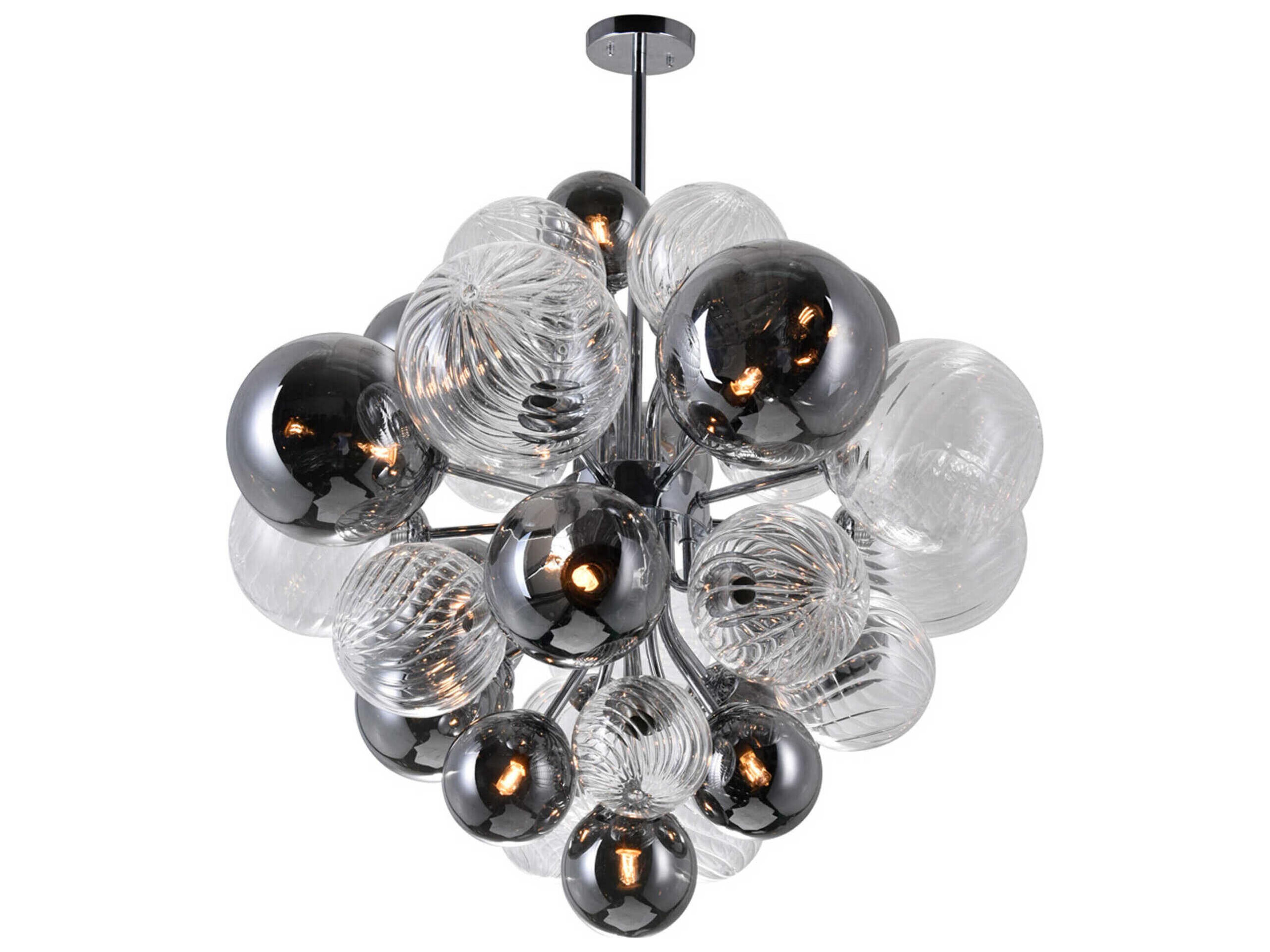 CWI Lighting Pallocino 15-Light Chrome Globe Chandelier