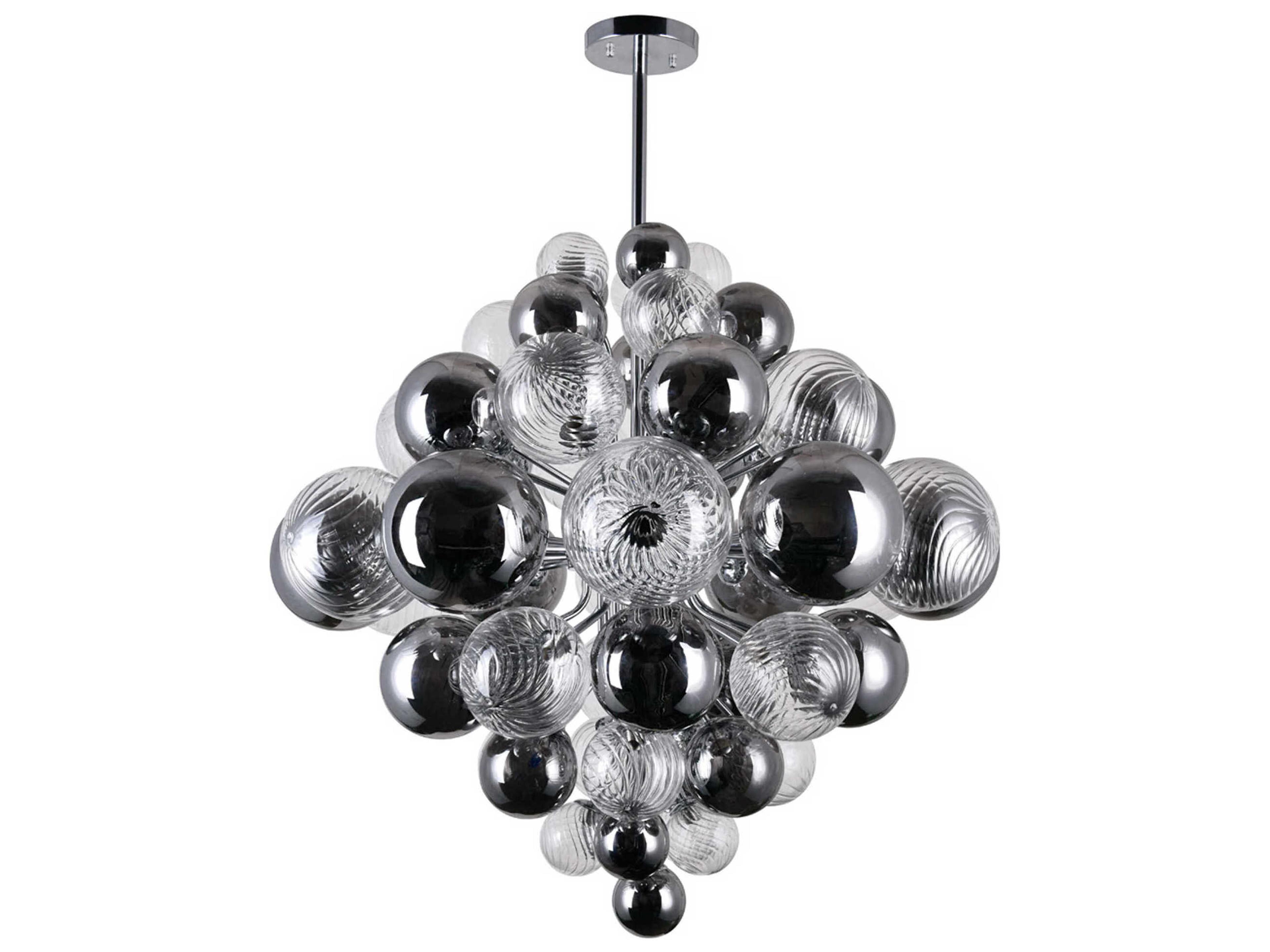 CWI Lighting Pallocino 27-Light Chrome Globe Chandelier