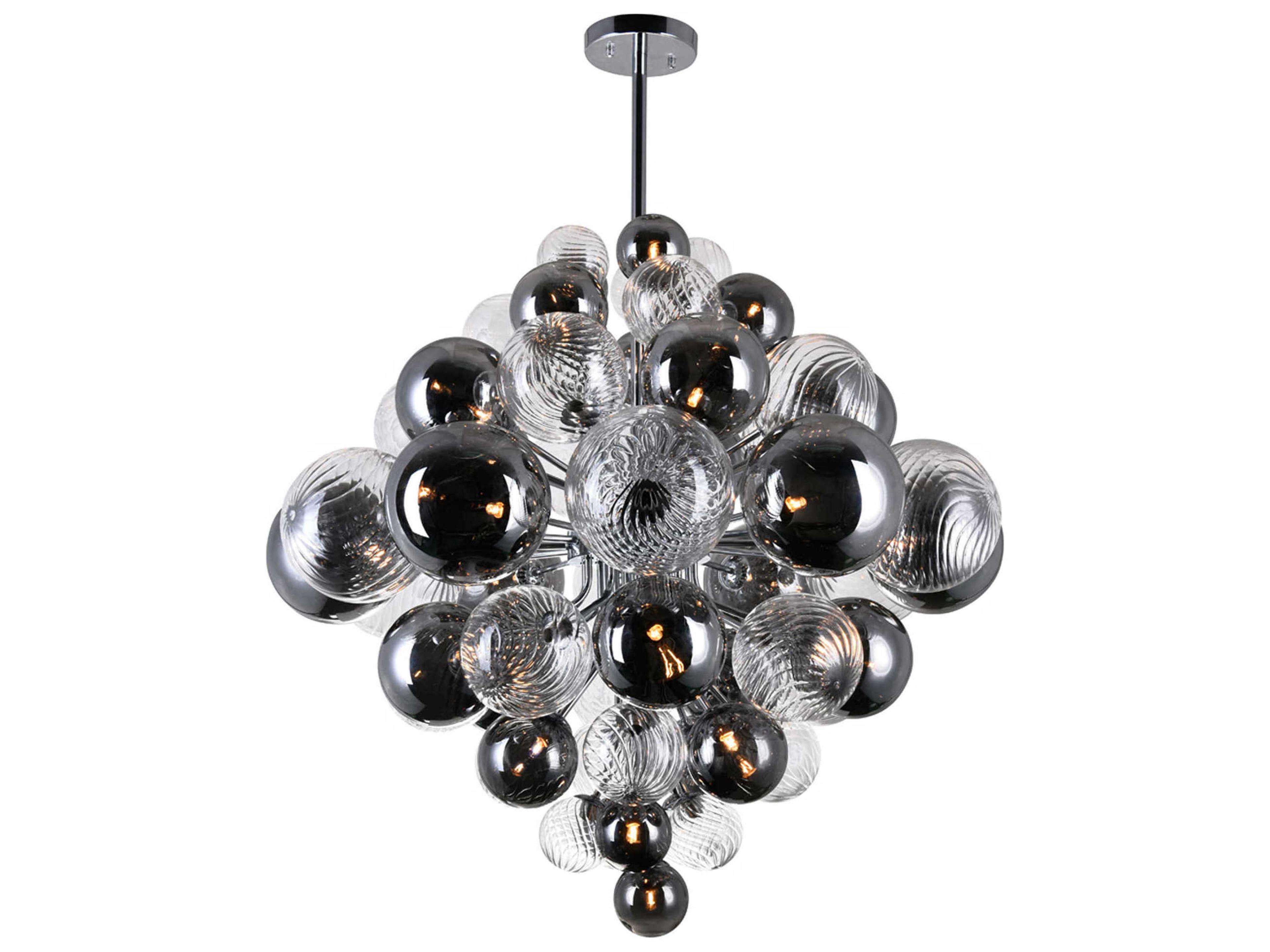 CWI Lighting Pallocino 27-Light Chrome Globe Chandelier