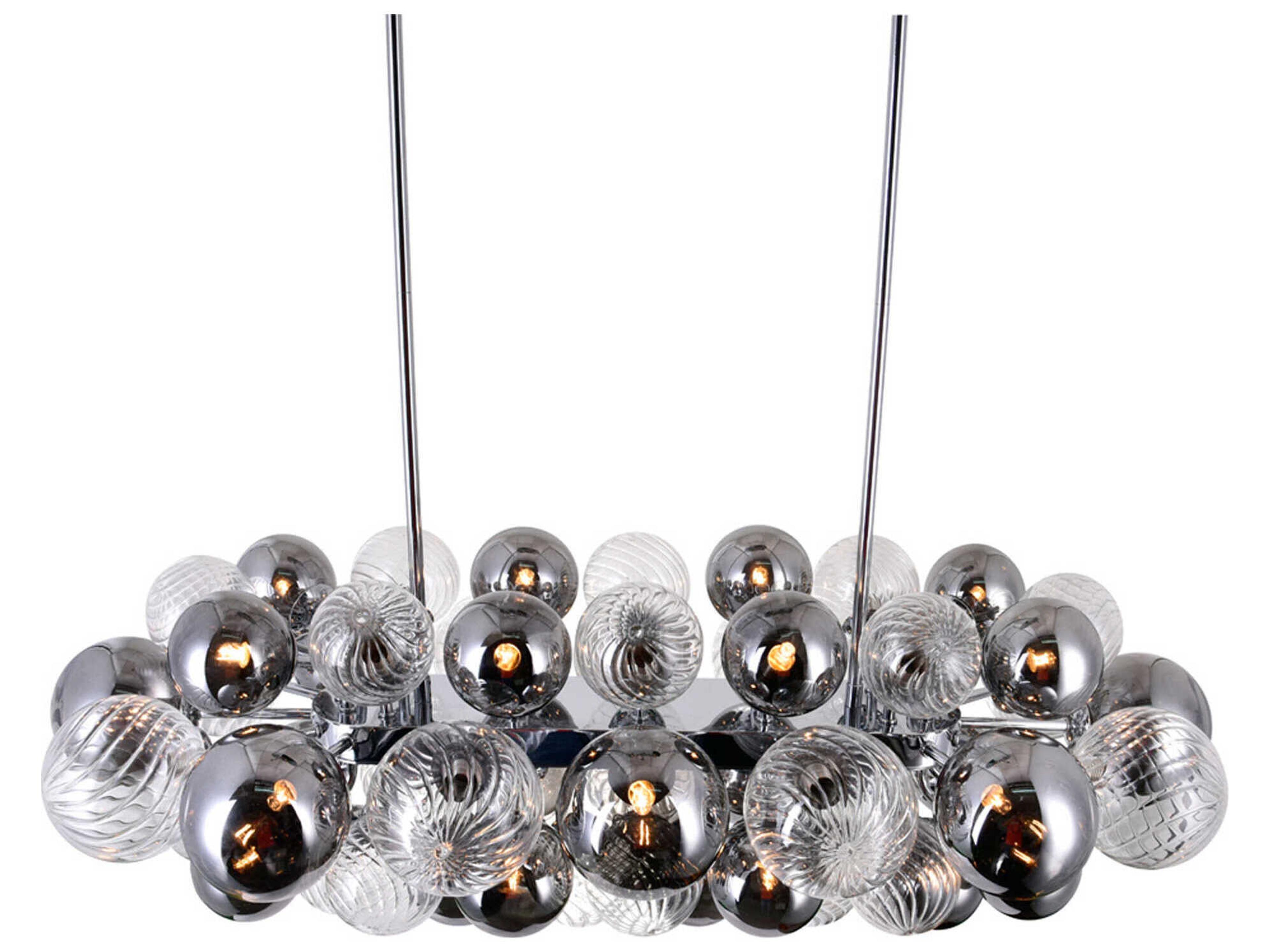 CWI Lighting Pallocino 27-Light Chrome Globe Island Pendant