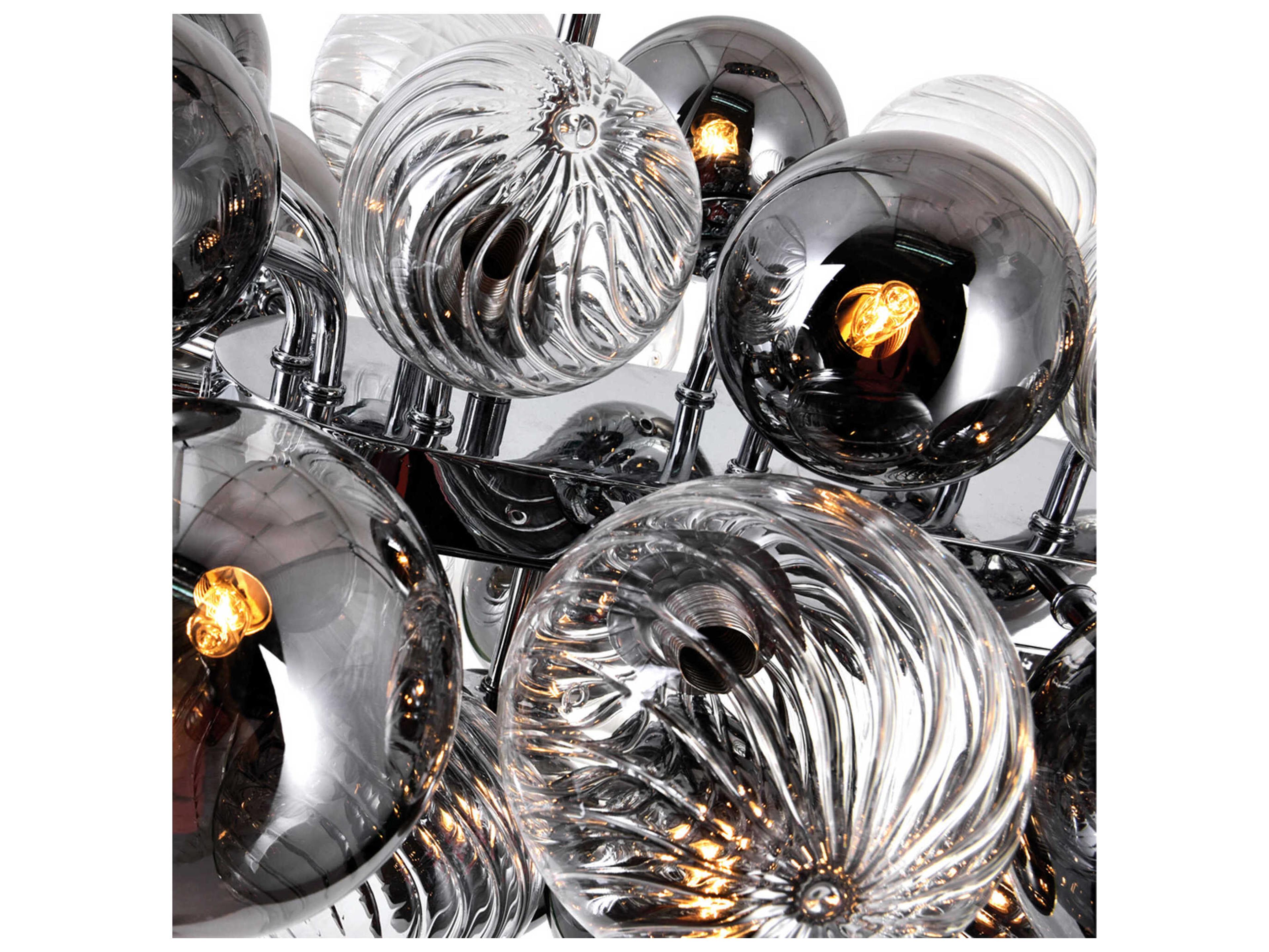 CWI Lighting Pallocino 27-Light Chrome Globe Island Pendant