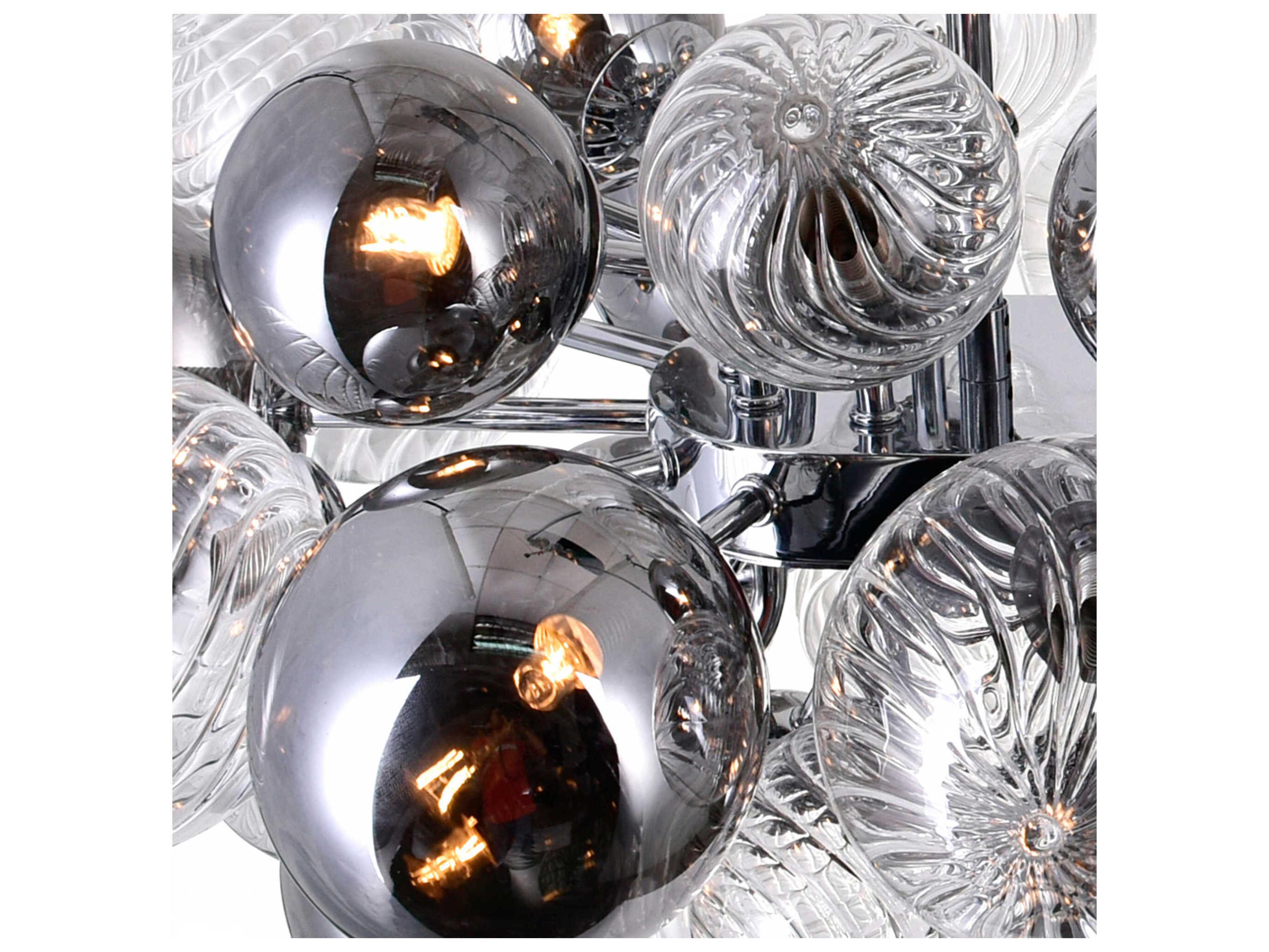 CWI Lighting Pallocino 27-Light Chrome Globe Island Pendant