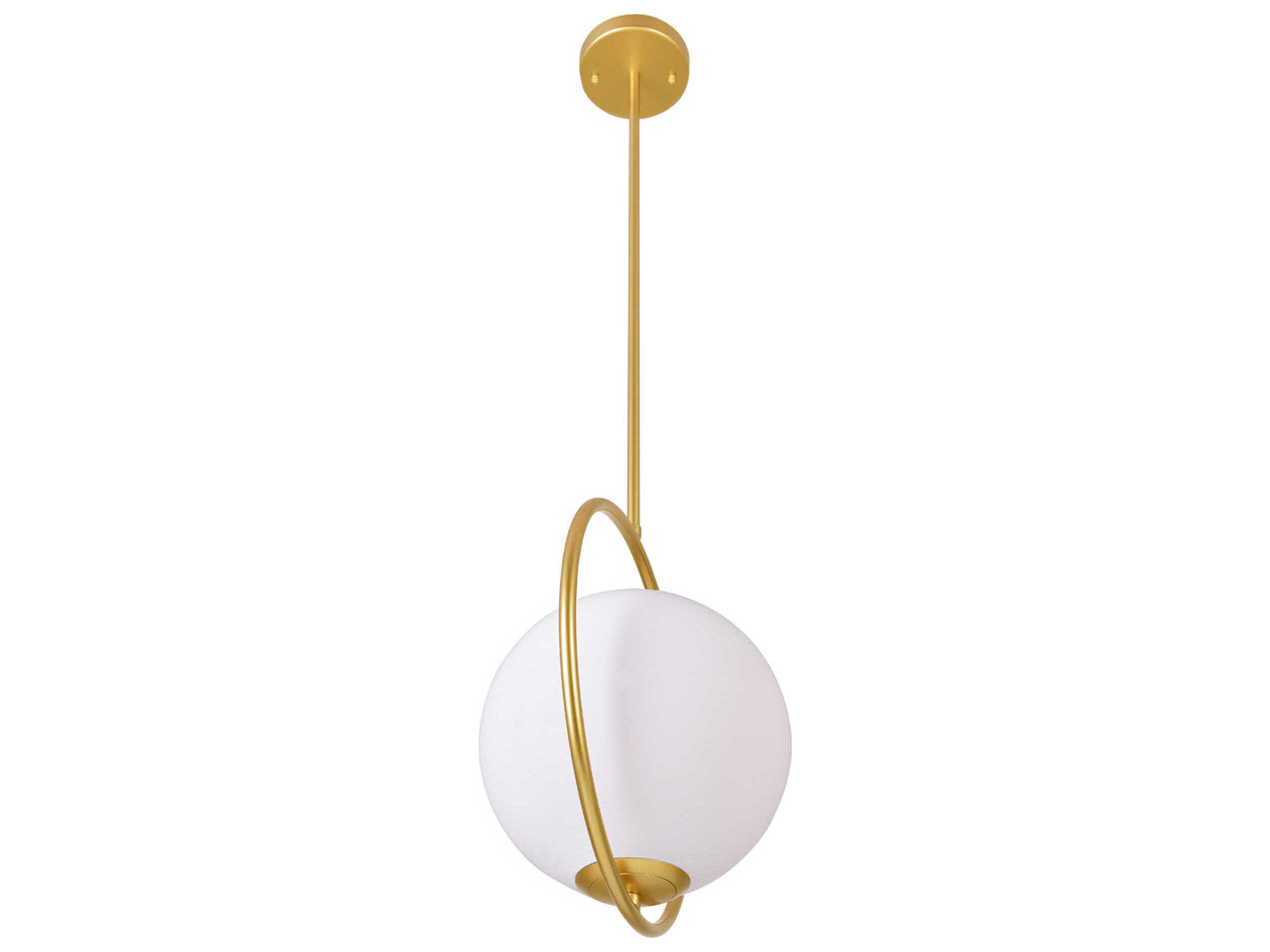 CWI Lighting Celeste 1-Light Medallion Gold Globe Pendant