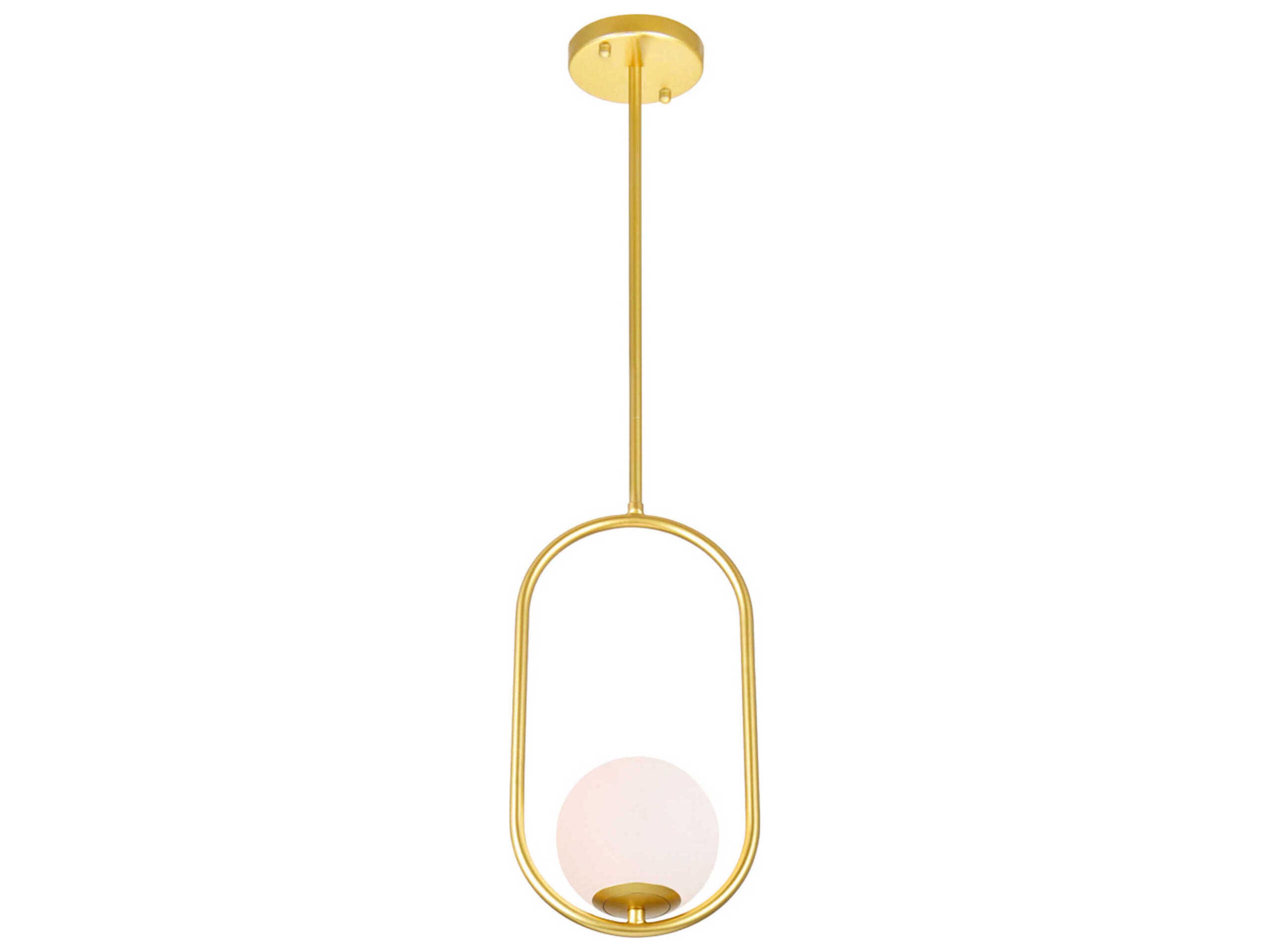 CWI Lighting Celeste 1-Light Medallion Gold Globe Mini Pendant