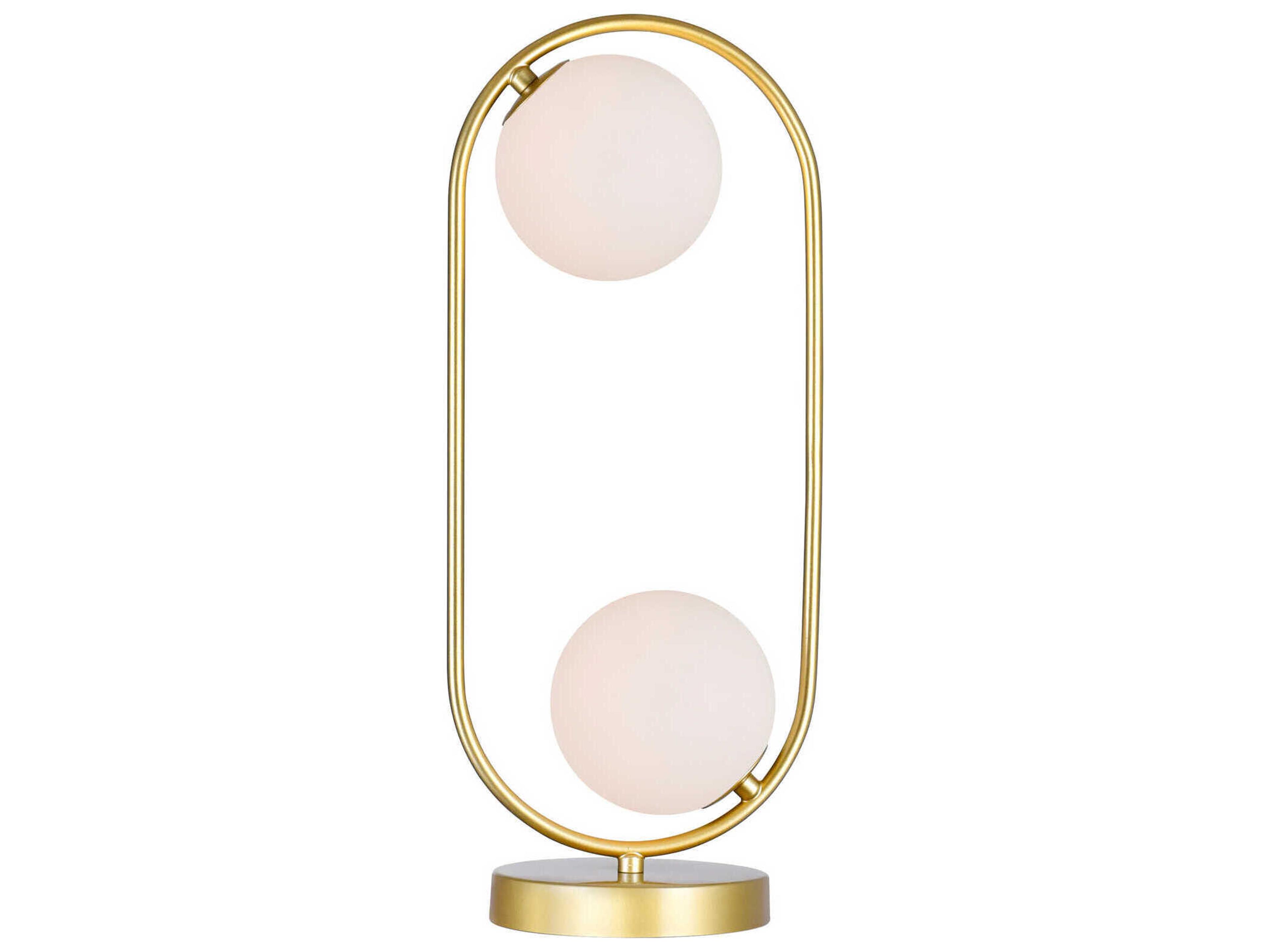 Celeste Medallion Gold Frosted Glass Table Lamp