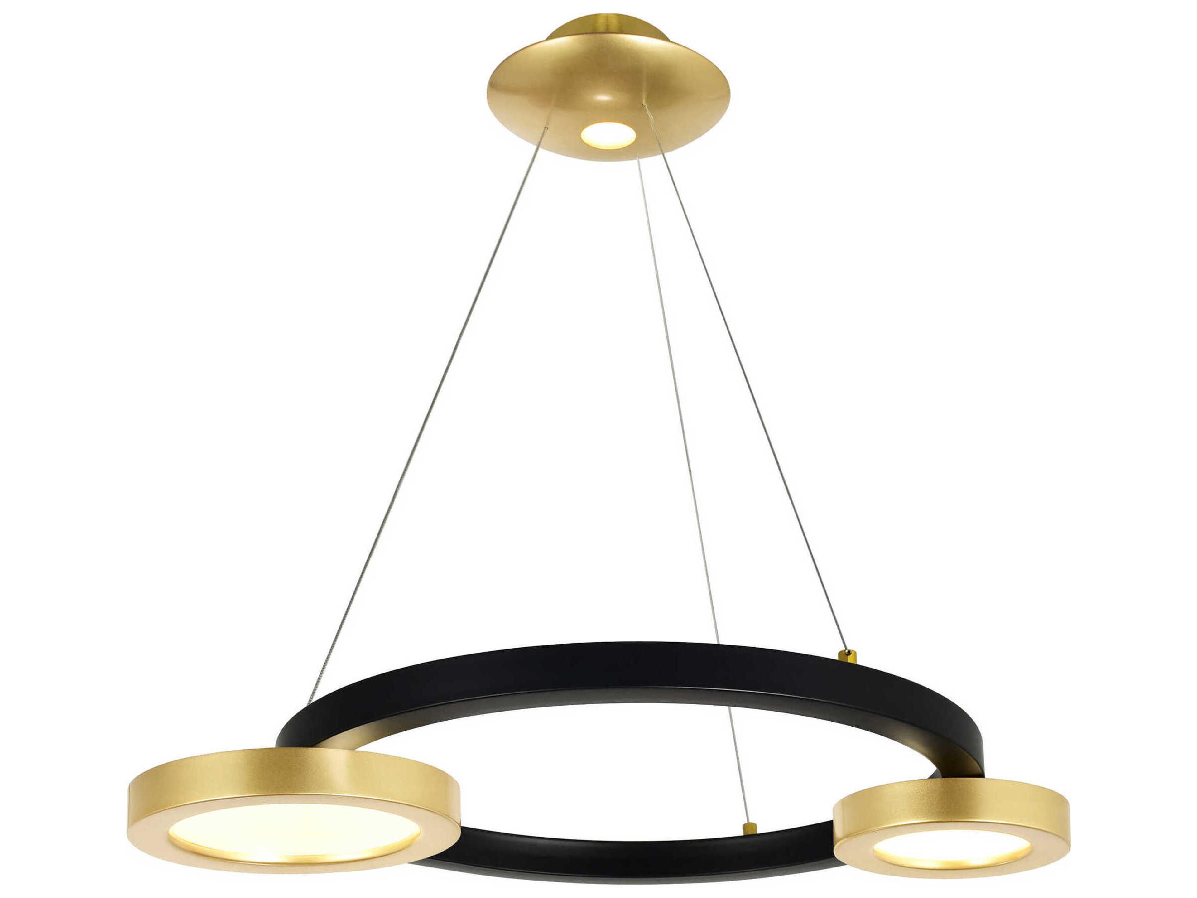 Deux Lunes Sun Gold Black Geometric Island Pendant