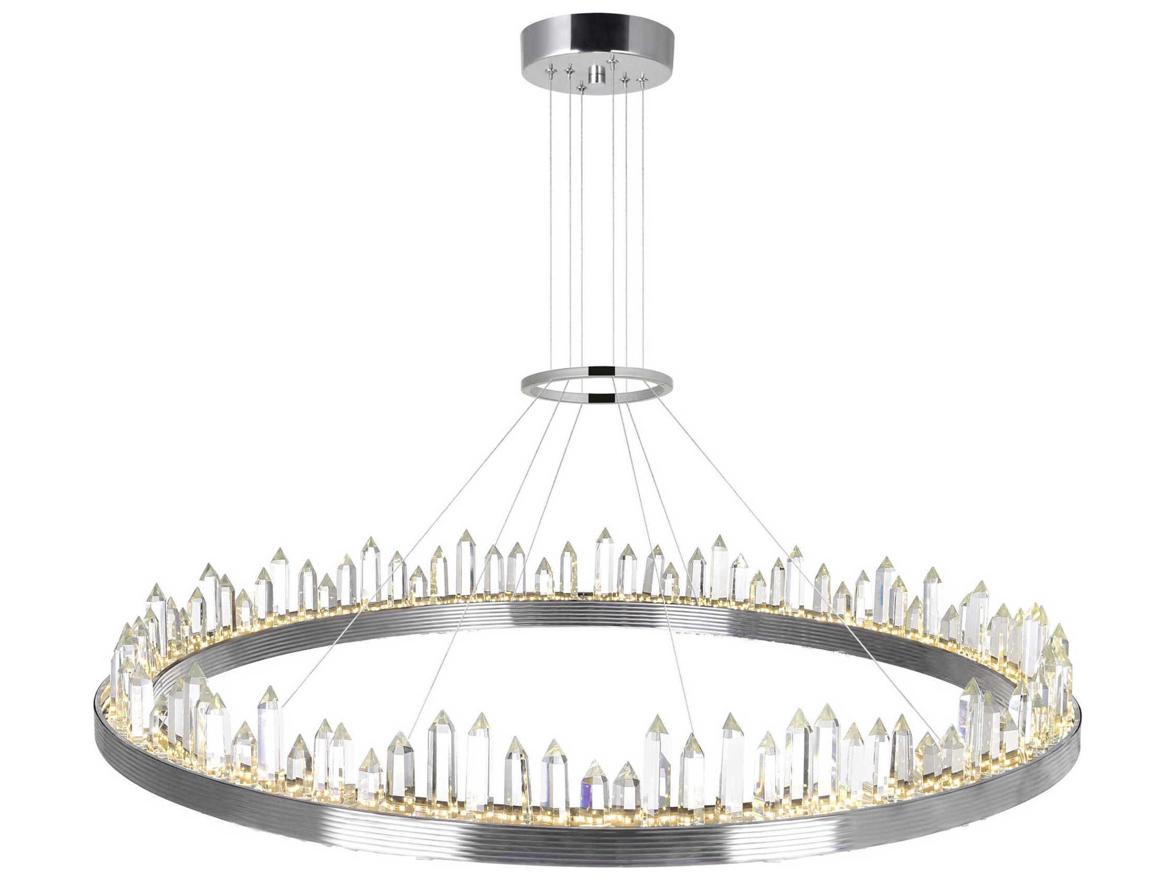 CWI Lighting Agassiz Polished Nickel Round Pendant