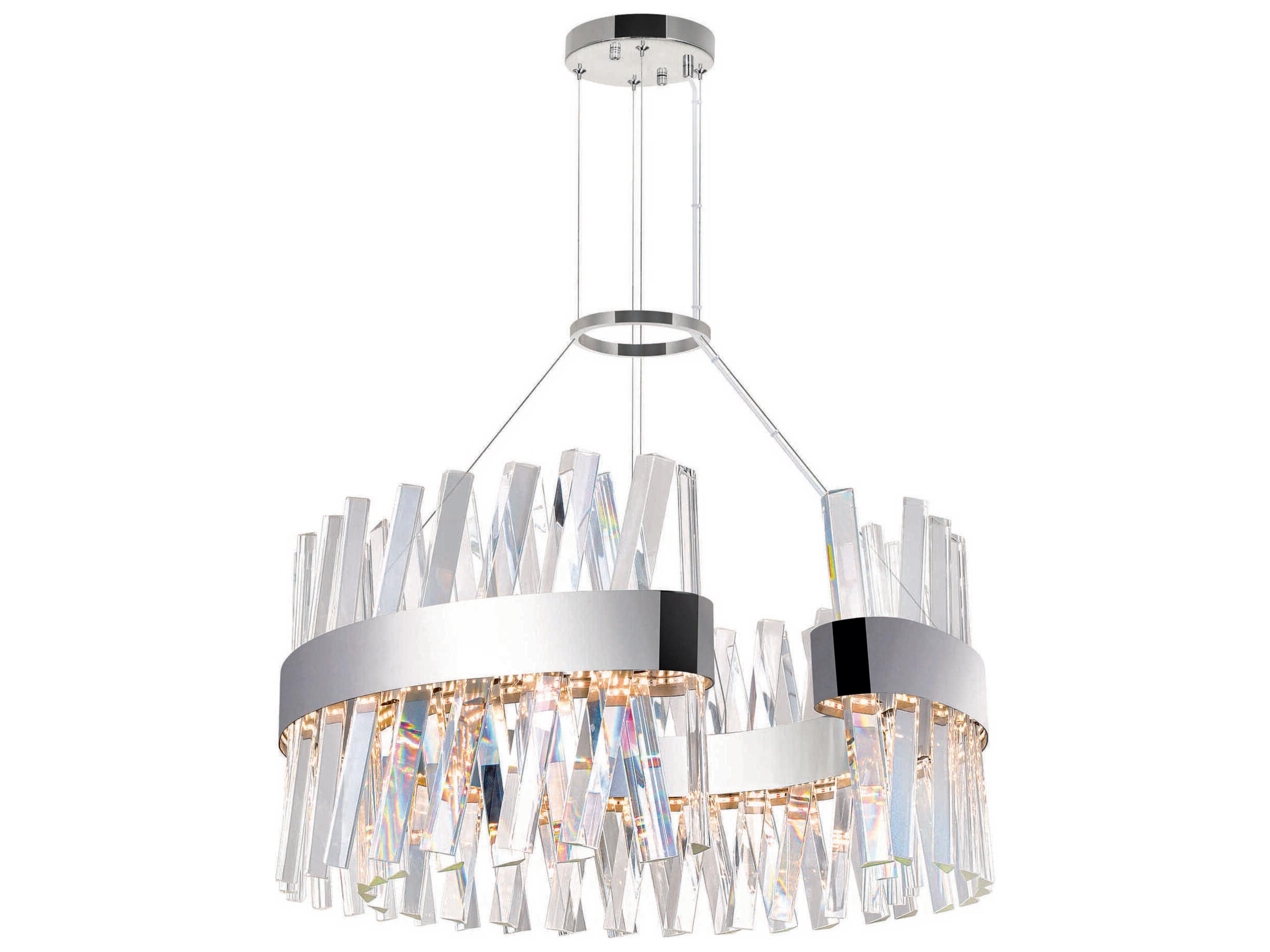 CWI Lighting Glace Chrome Round Pendant