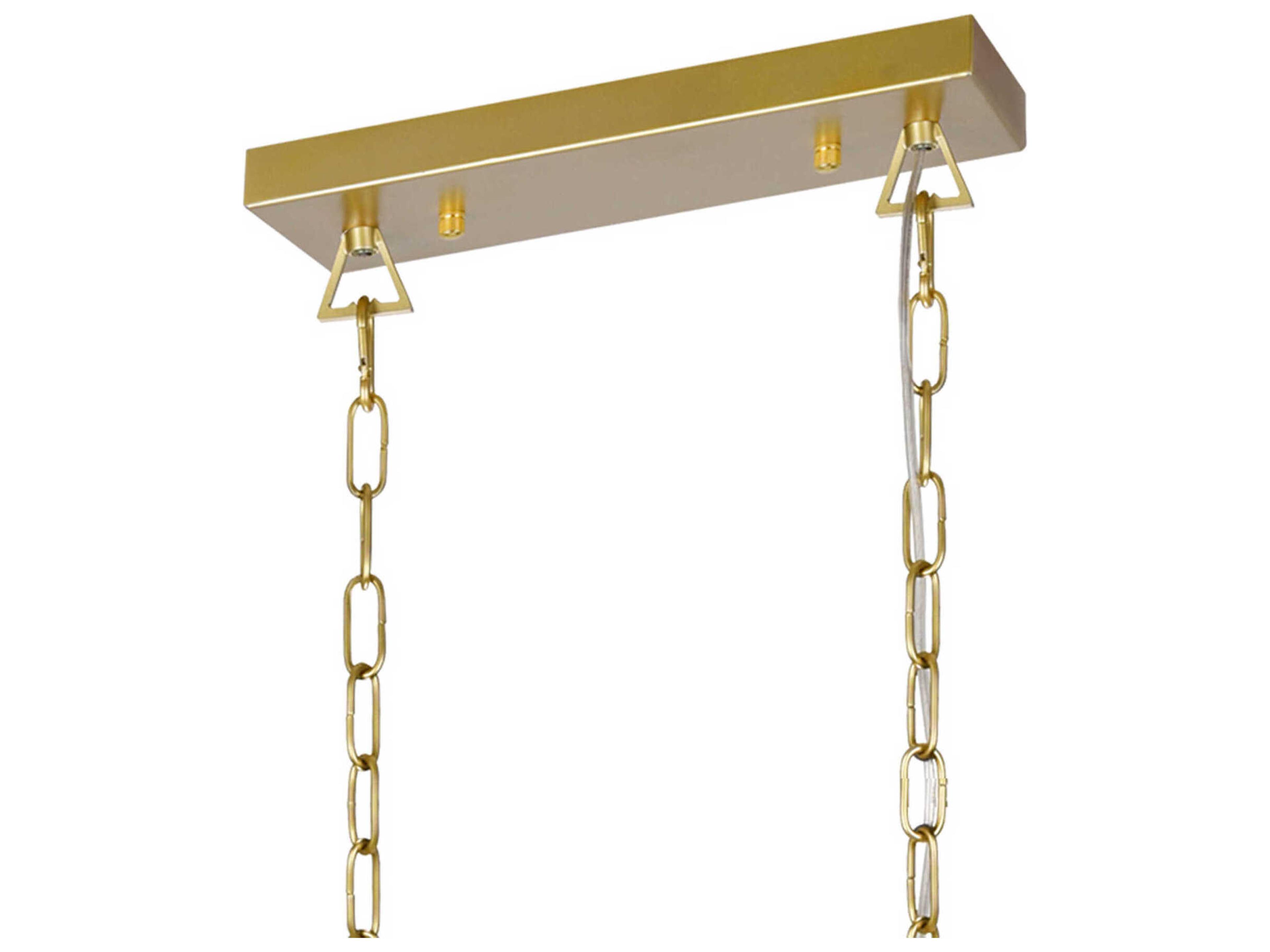 CWI Lighting Tudor 6-Light Satin Gold Black Lantern Island Pendant